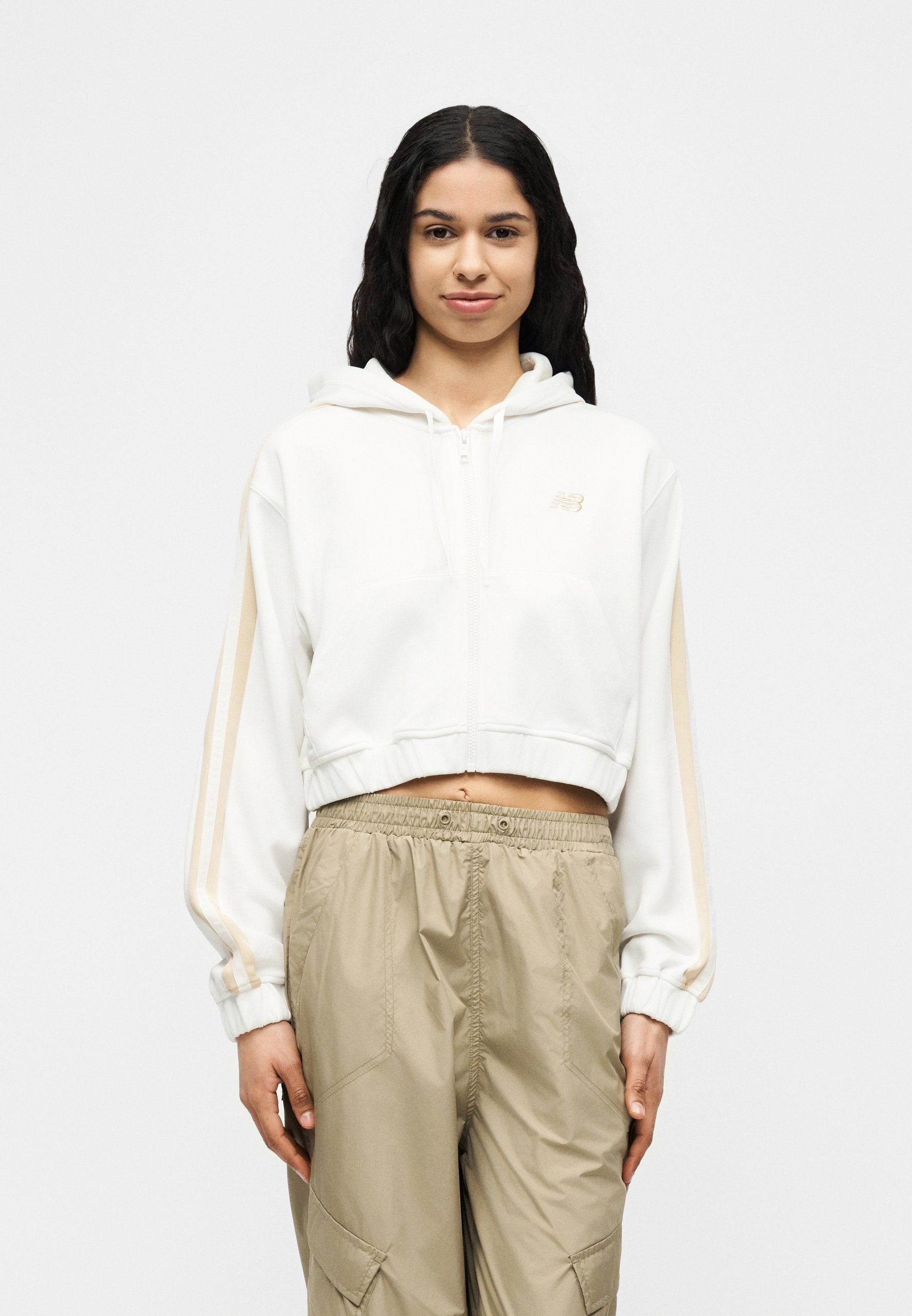 FULL ZIP - Zip-up sweatshirt - sea salt
