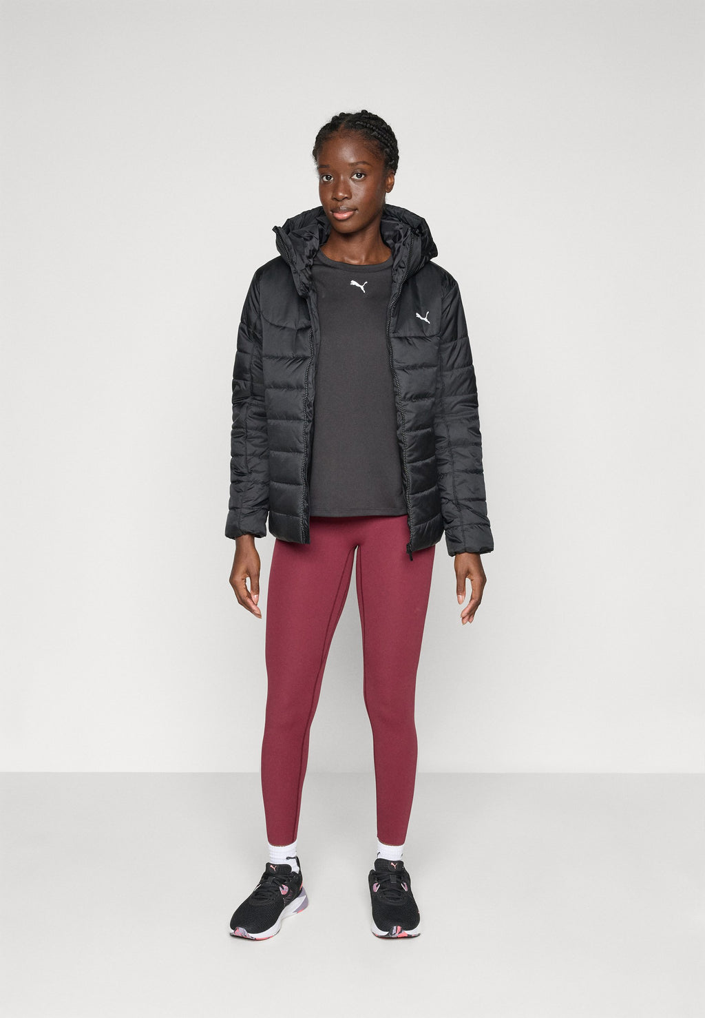 HOODED PADDED - Winter jacket - black