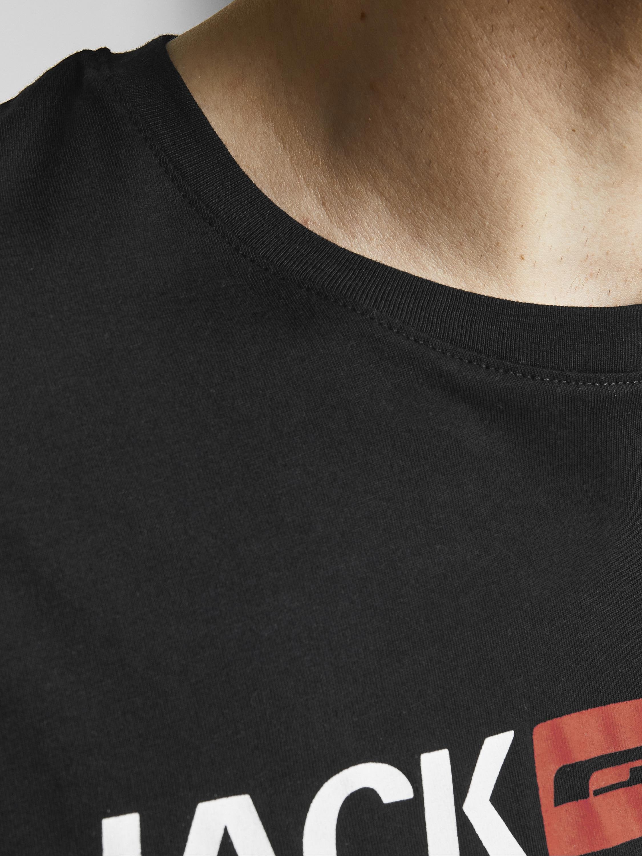 JJECORP LOGO TEE CREW NECK  - Print T-shirt - black