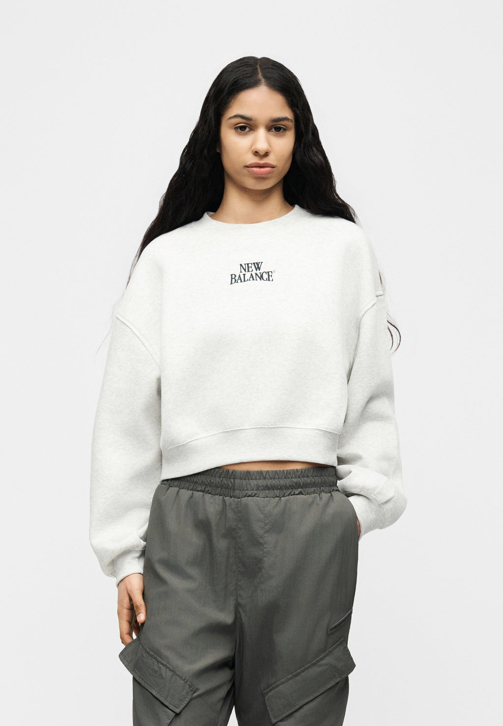 LINEAR HERITAGE CREW - Sweatshirt - ash heather