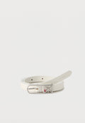 EMBLEM ELONGATED - Belt - white alyssum/antique silver-coloured