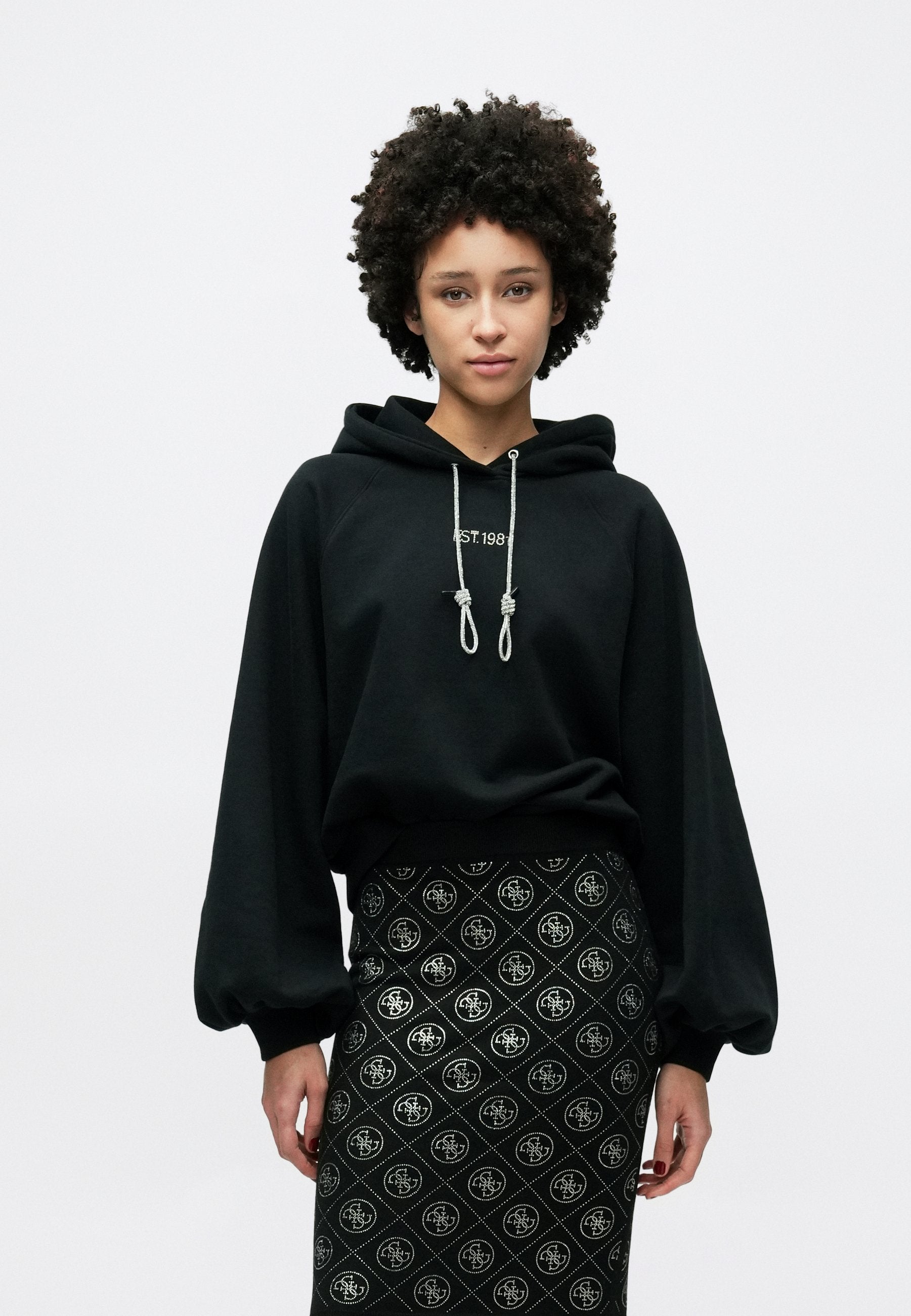 HOODED KRYSTAL  - Sweatshirt - jet black