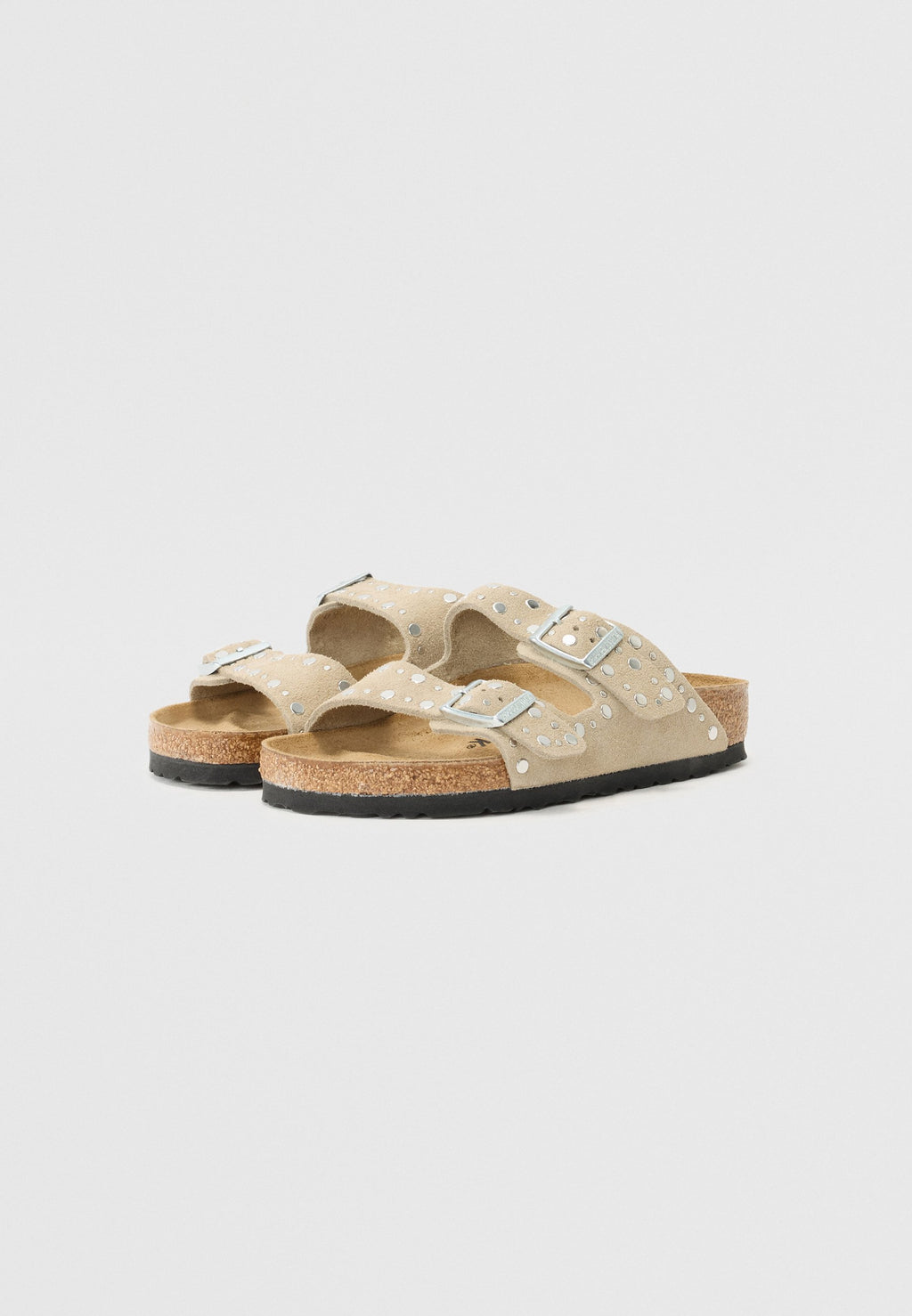 ARIZONA RIVET LEVE NARROW - Sandals - taupe