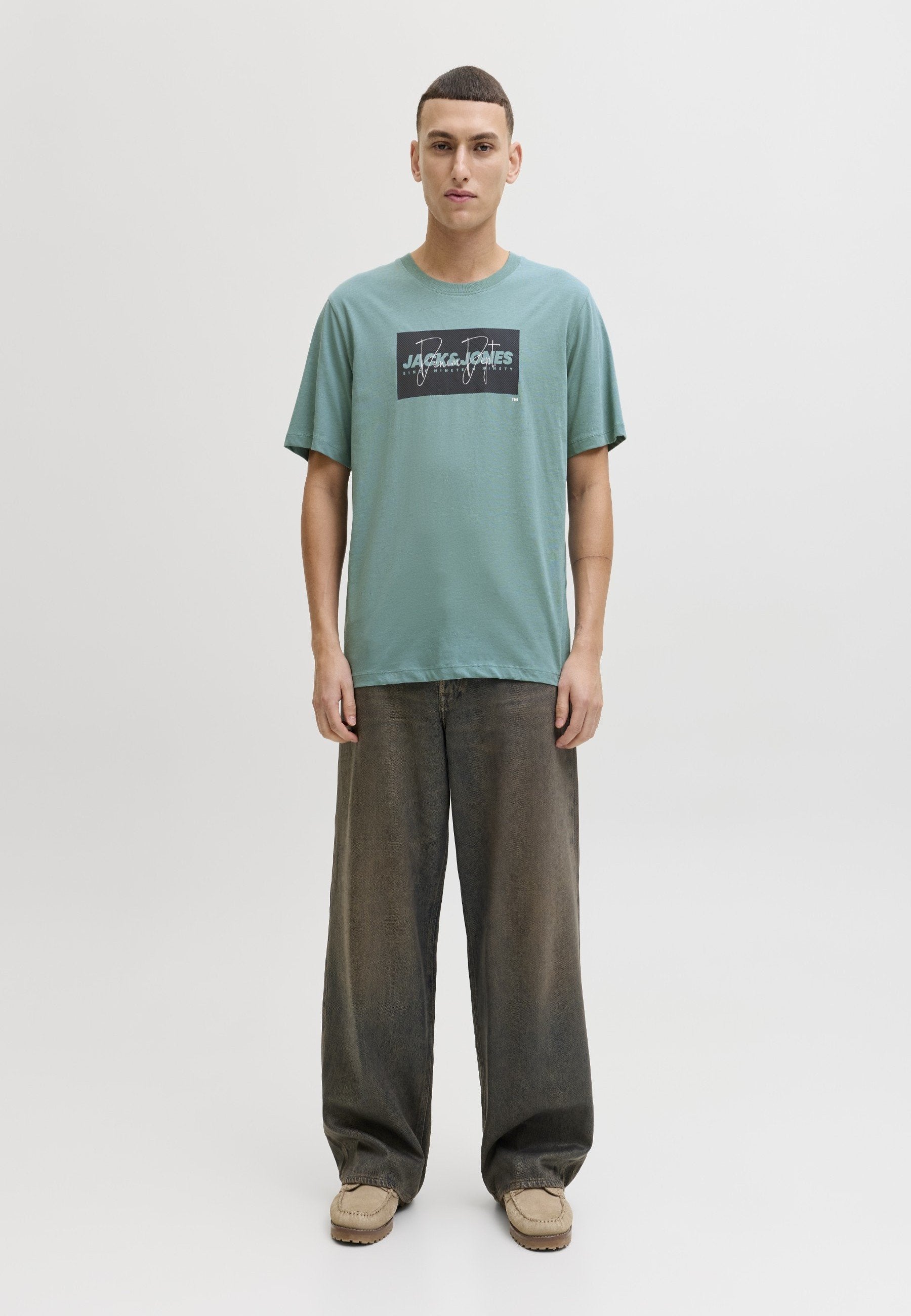 T- - Print T-shirt - mineral blue
