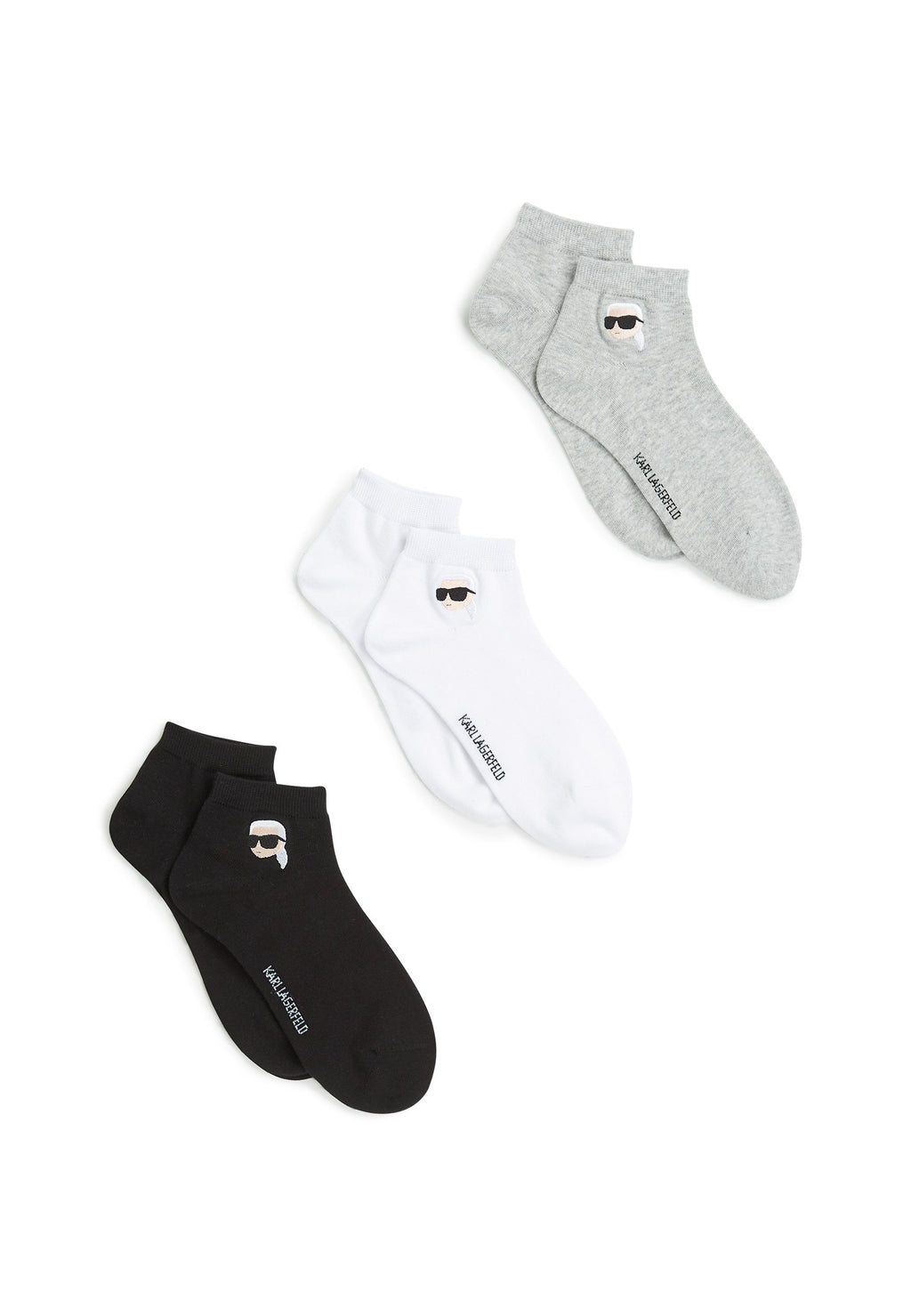 IKON SHORT (PACK OF 3) - Sneaker socks - black/white/grey