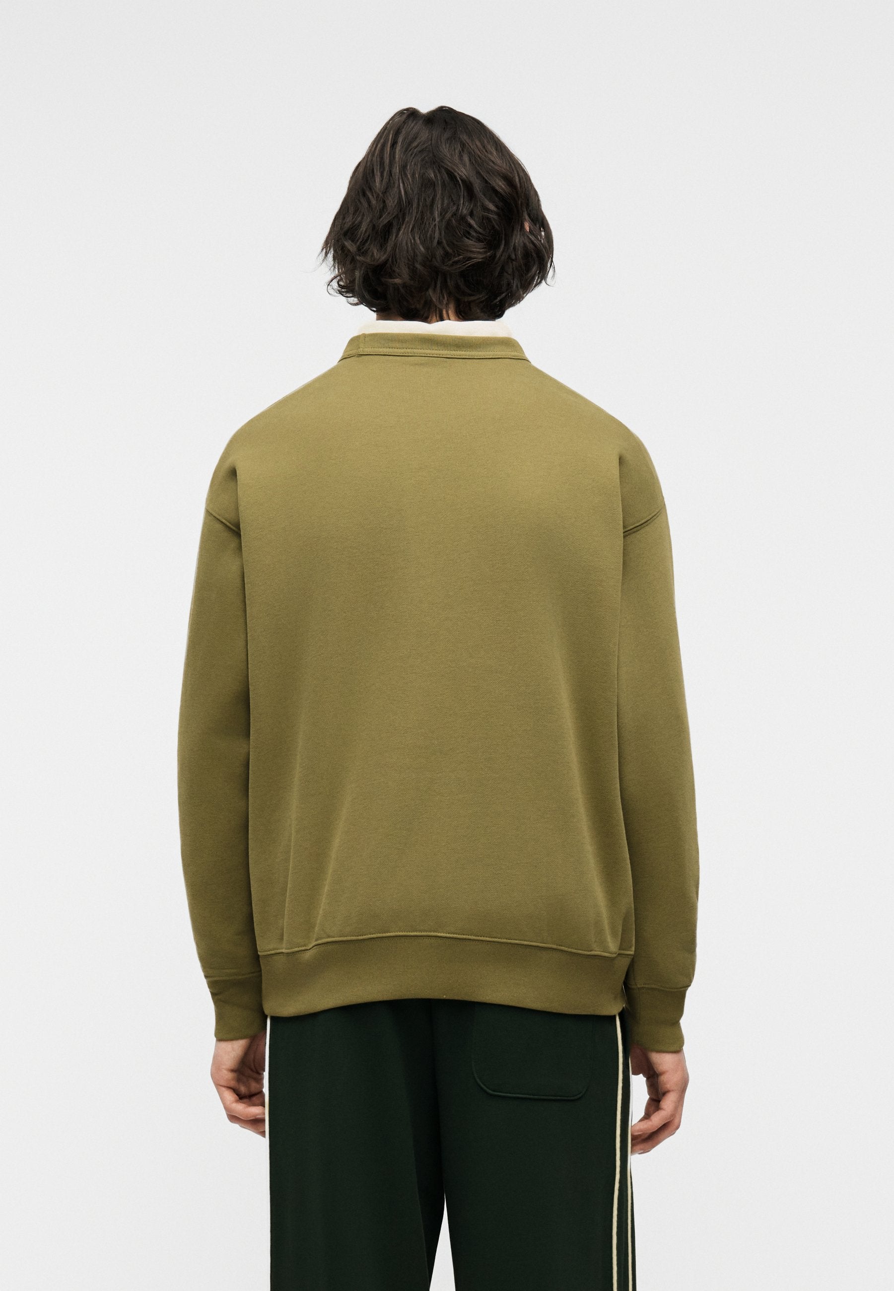 BOXY CREW - Sweatshirt - temporal olive