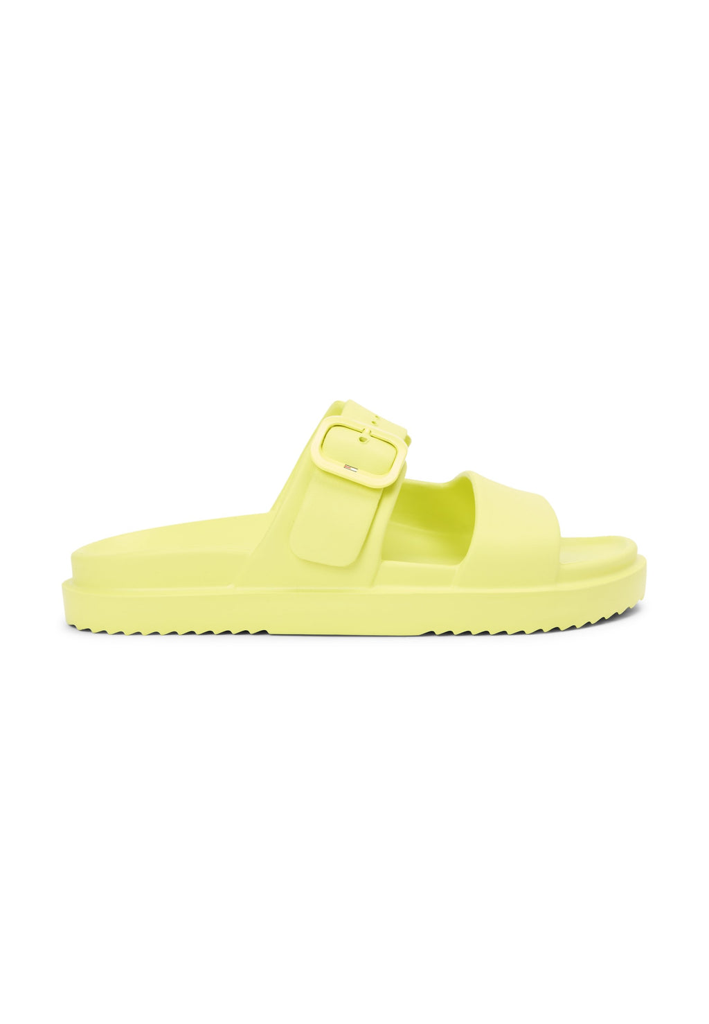 DOUBLE STRAP ENAMEL FLAG LIGHTWEIGHT SANDALS - Sandals - lime zing