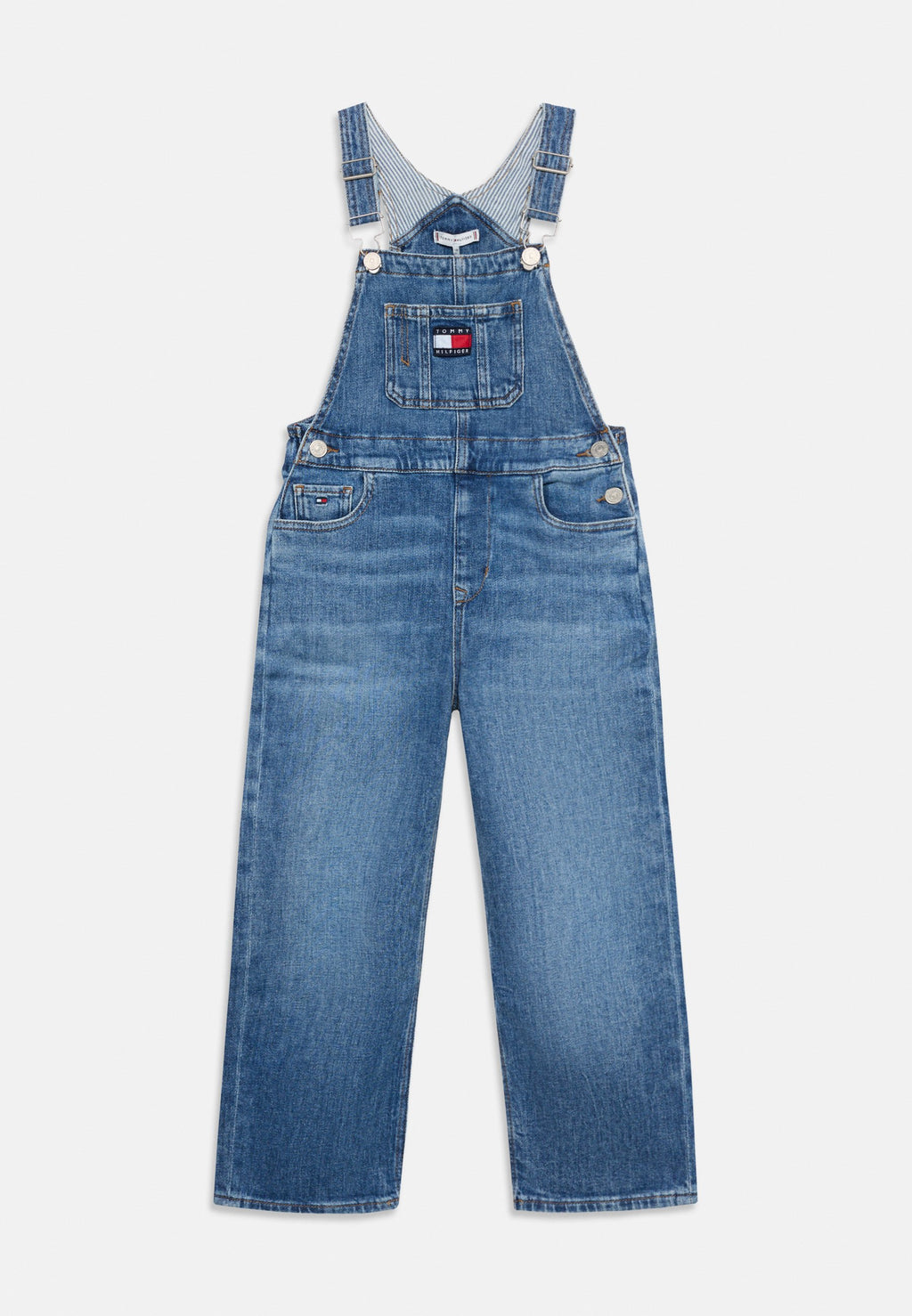 HERITAGE FLAG LOGO RELAXED DENIM DUNGAREES - Denim Dungarees - denim medium vintage
