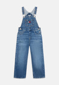 HERITAGE FLAG LOGO RELAXED DENIM DUNGAREES - Denim Dungarees - denim medium vintage