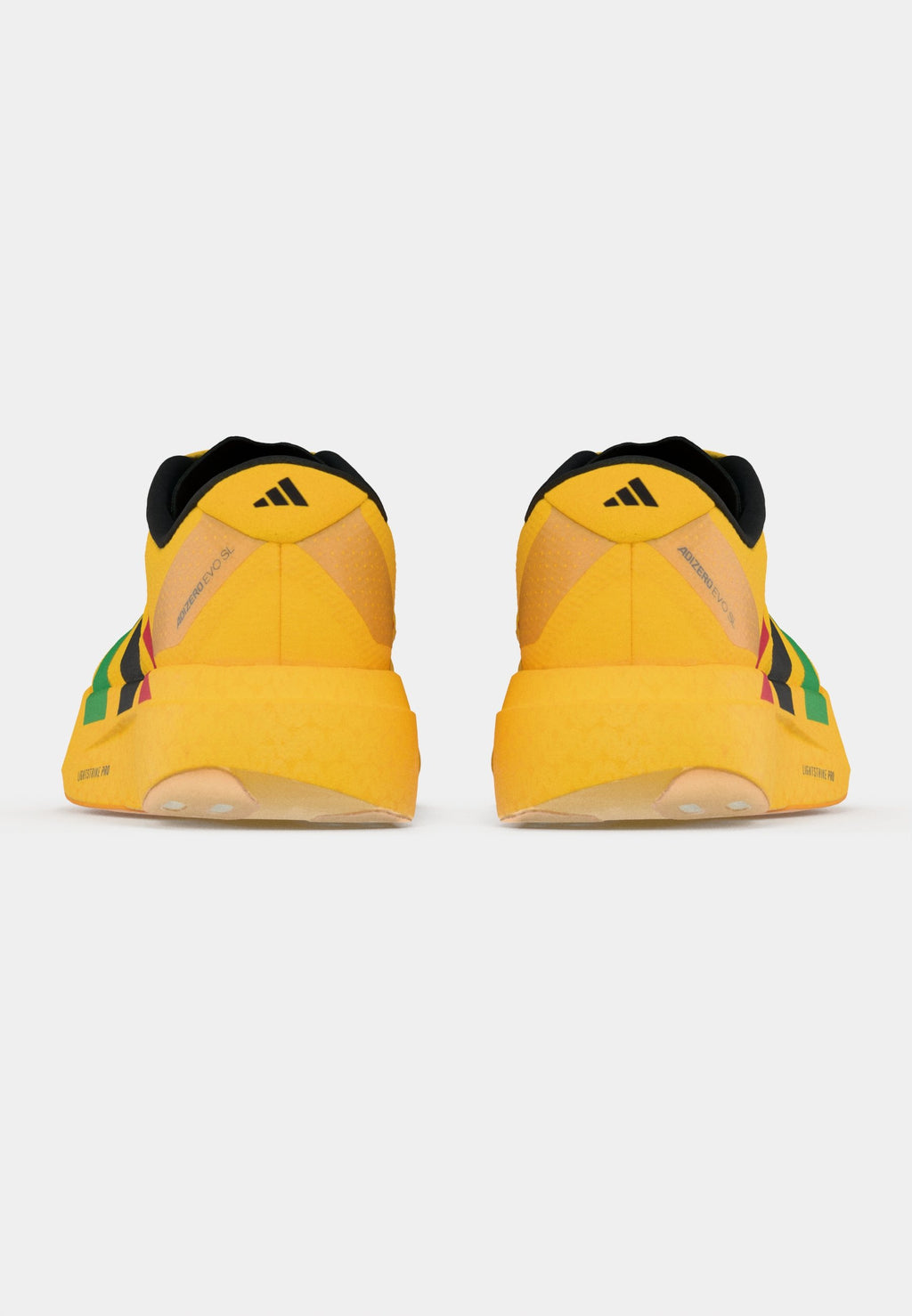 ADIZERO EVO SL - Trainers - bold gold-coloured/vivid green/pure ruby
