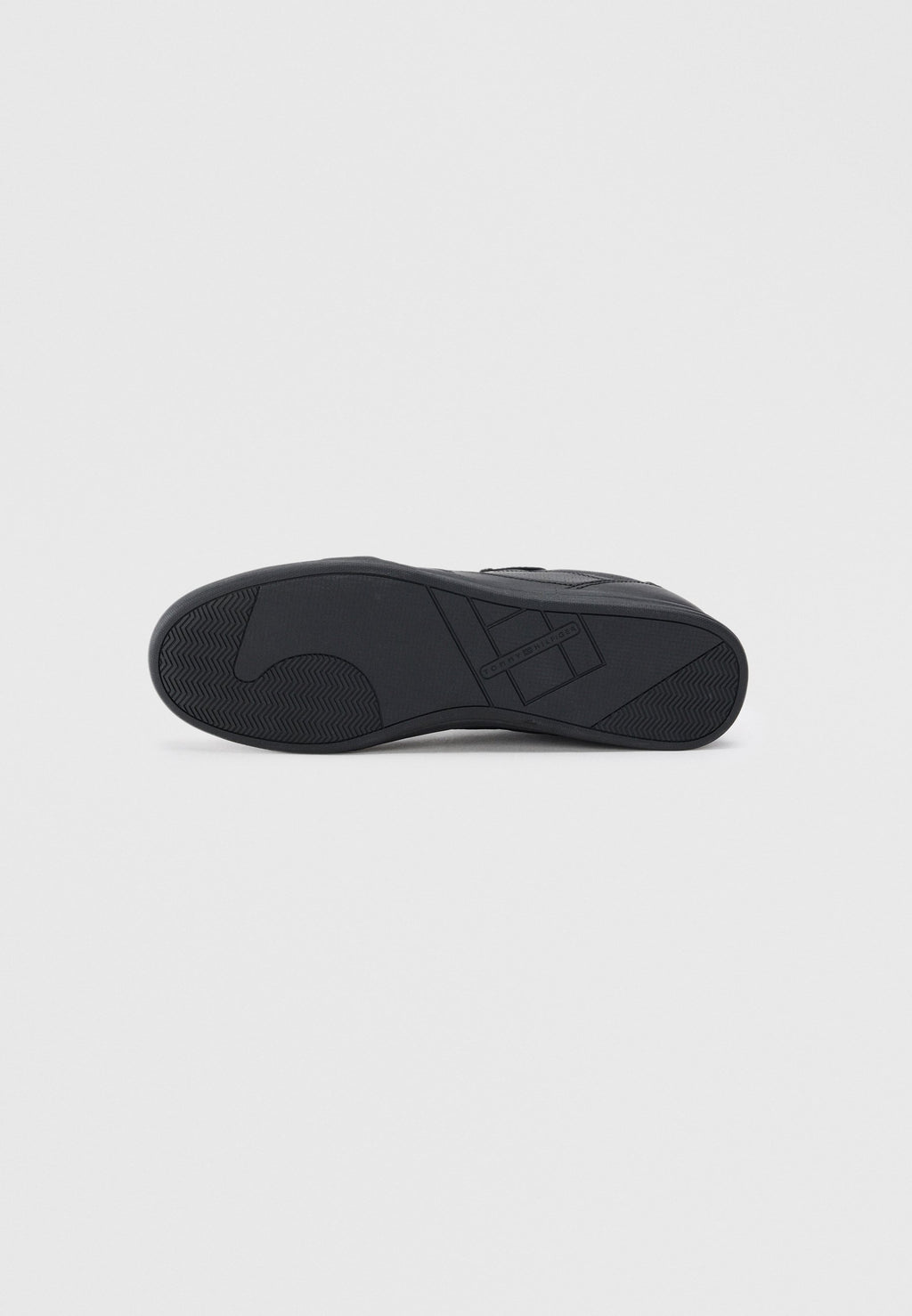 DEBOSSED LOGO CUPSOLE TRAINERS WITH LEATHER - Trainers - black