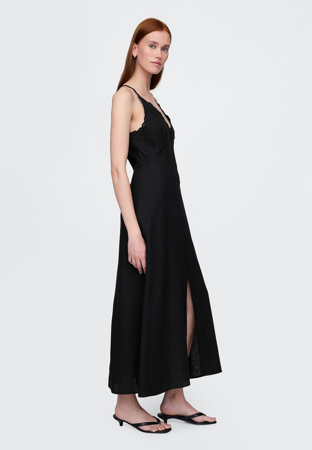 HALTER EMBRO MAXI - Day dress - true black