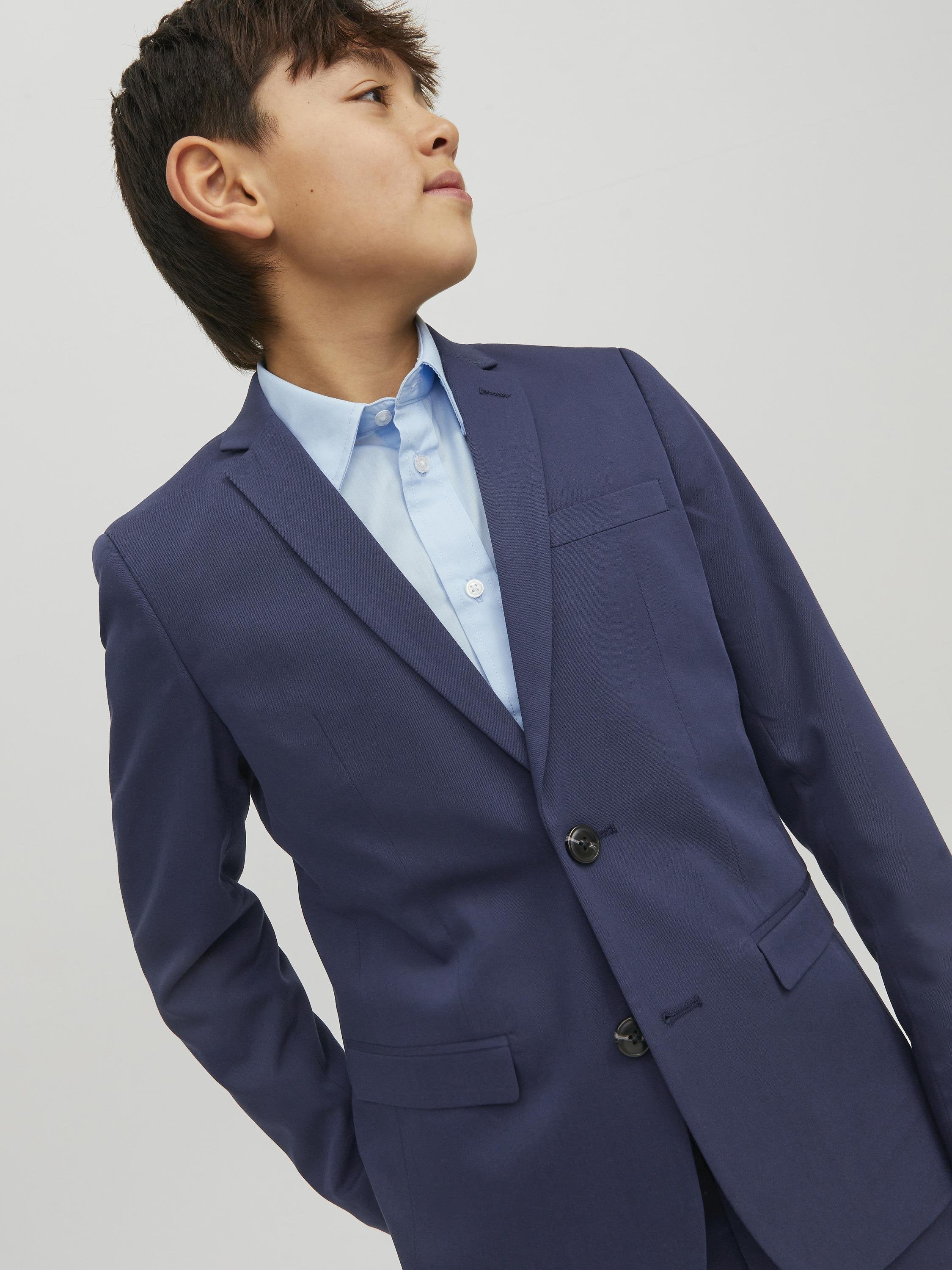 Single-breasted JPRSOLAR Junior - Suit jacket - medieval blue