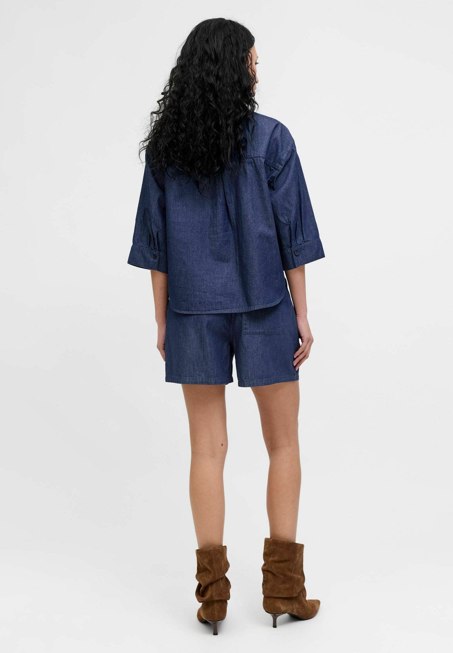 Denim JXDEBBY Denim - Blouse boutonnée - denim bleu foncé