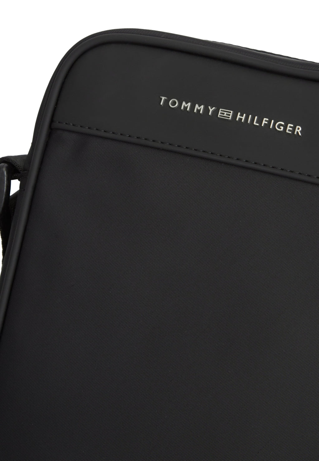 SAC REPORTER À BANDOUILIÈRE AVEC LOGO EN MÉTAL - Sac à bandoulière - noir