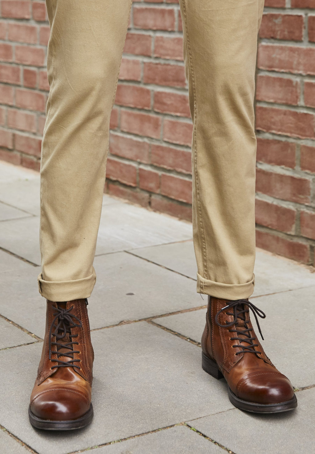 JFWRUSSEL - Lace-up ankle boots - cognac