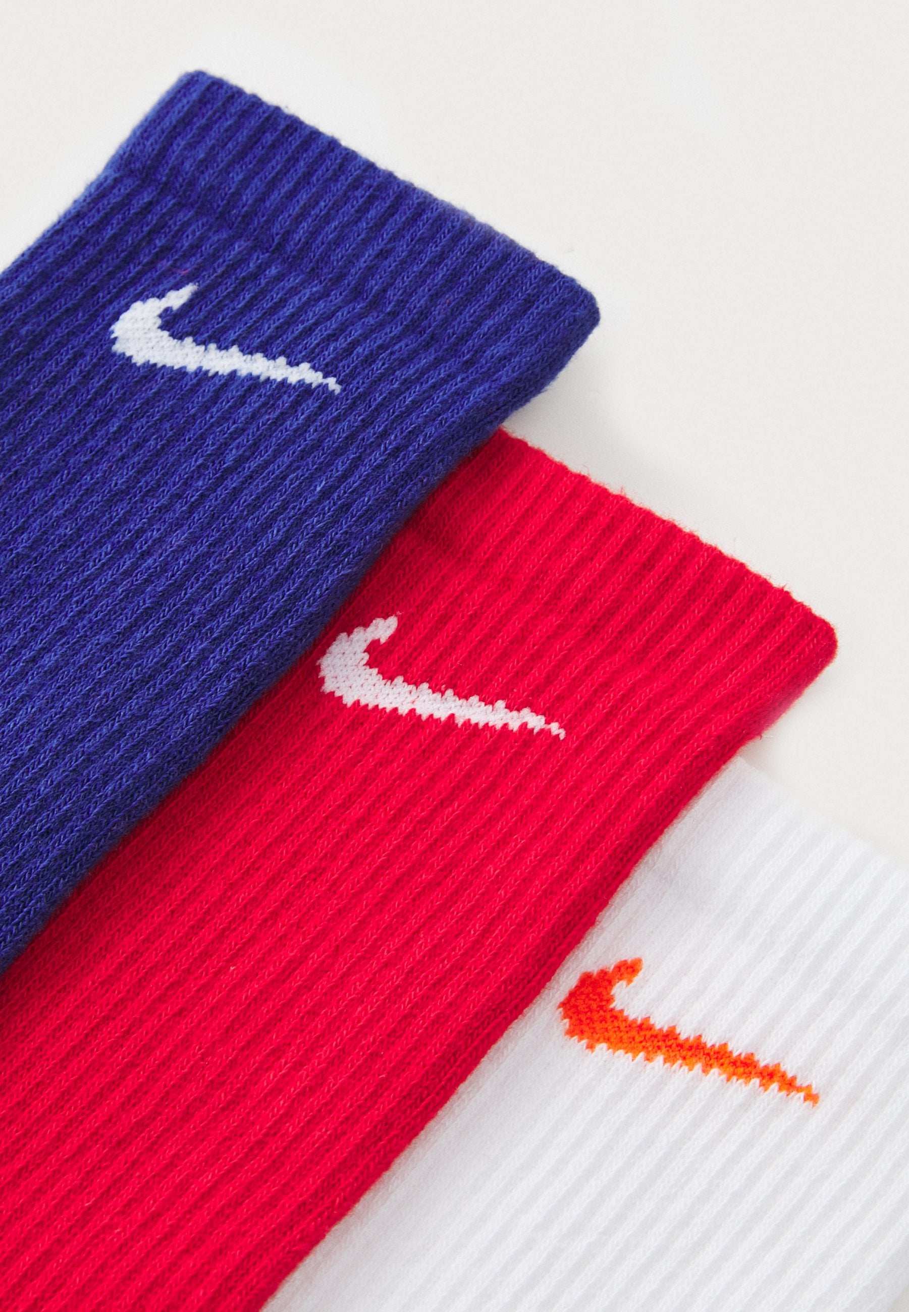 EVERYDAY PLUS CUSH CREW UNISEX LOT DE 3 - Chaussettes de sport - university red/white/safety orange/deep royal blue