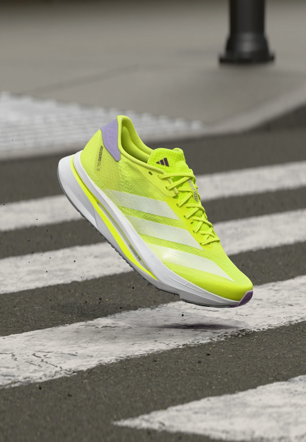 ADIZERO SL2 - Yol koşu ayakkabıları - solar yellow/footwear white/powder plum