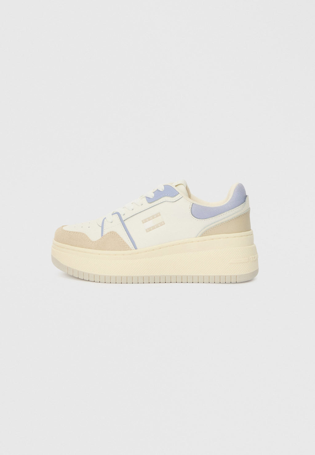 RETRO PLATFORM BASKETBALL TRAINERS WITH LEATHER - Trainers - gulf sand/periwinkle dust