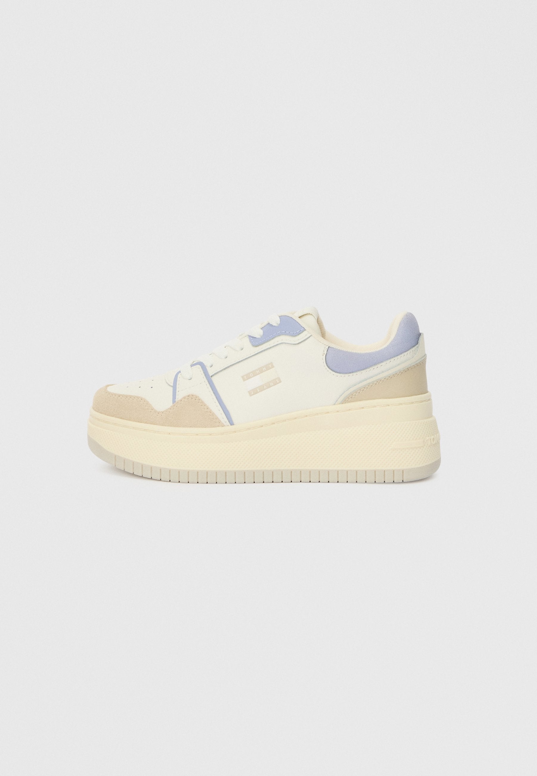RETRO PLATFORM BASKETBALL TRAINERS WITH LEATHER - Trainers - gulf sand/periwinkle dust