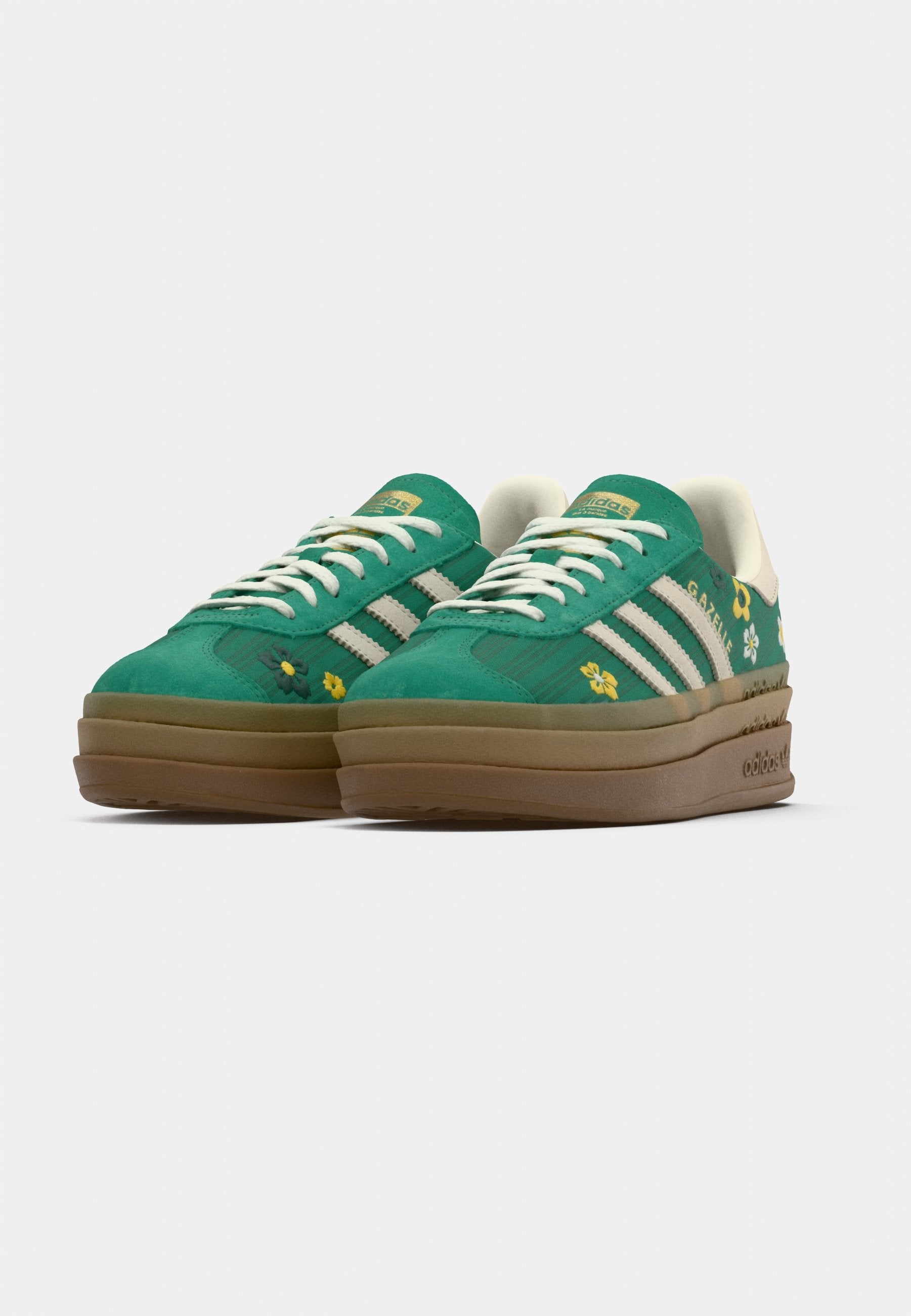 GAZELLE BOLD W X LIBERTY - Trainers - bold green/off white/eqt yellow
