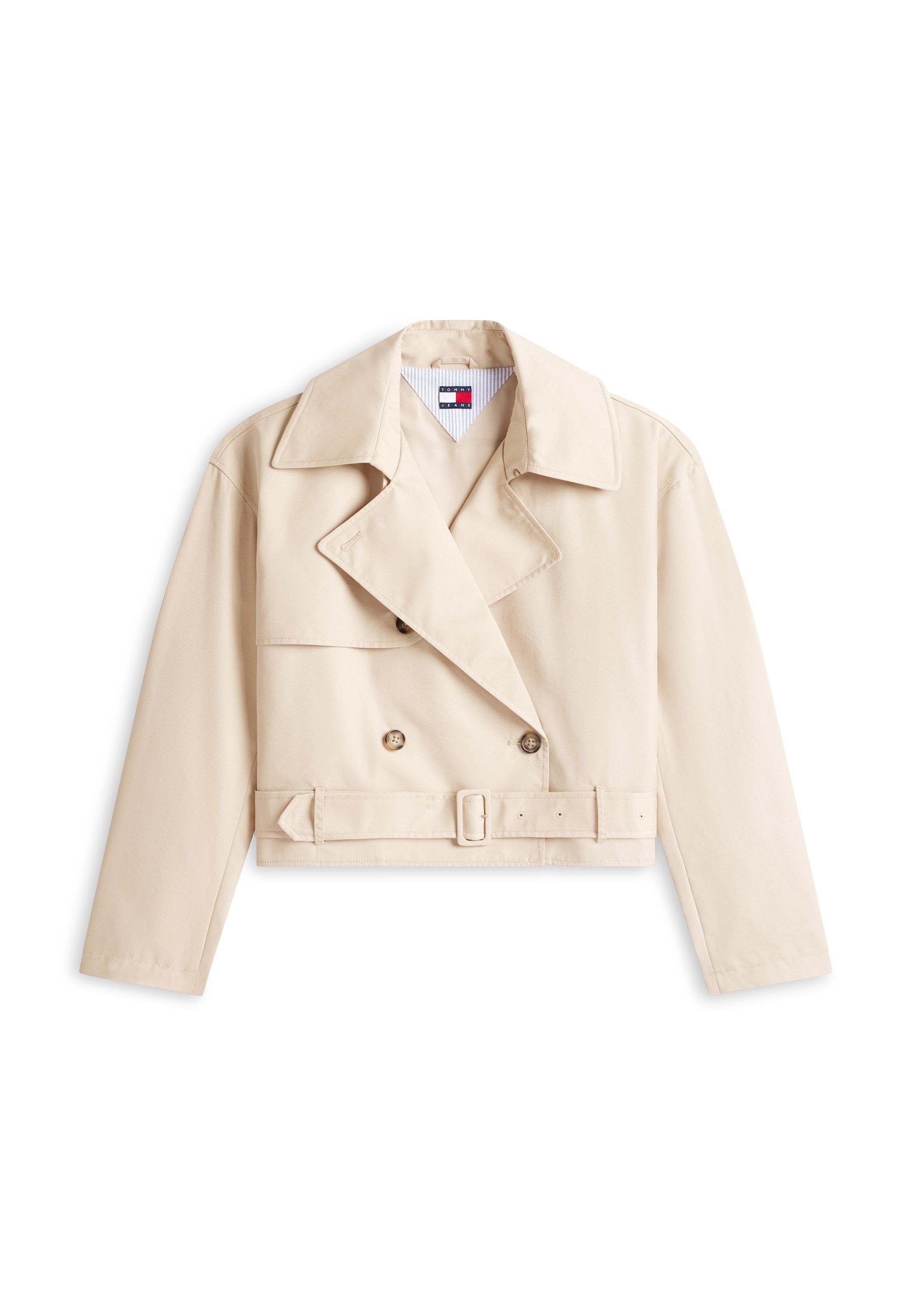 WATER REPELLENT RELAXED SHORT TRENCH COAT - Summer jacket - white clay