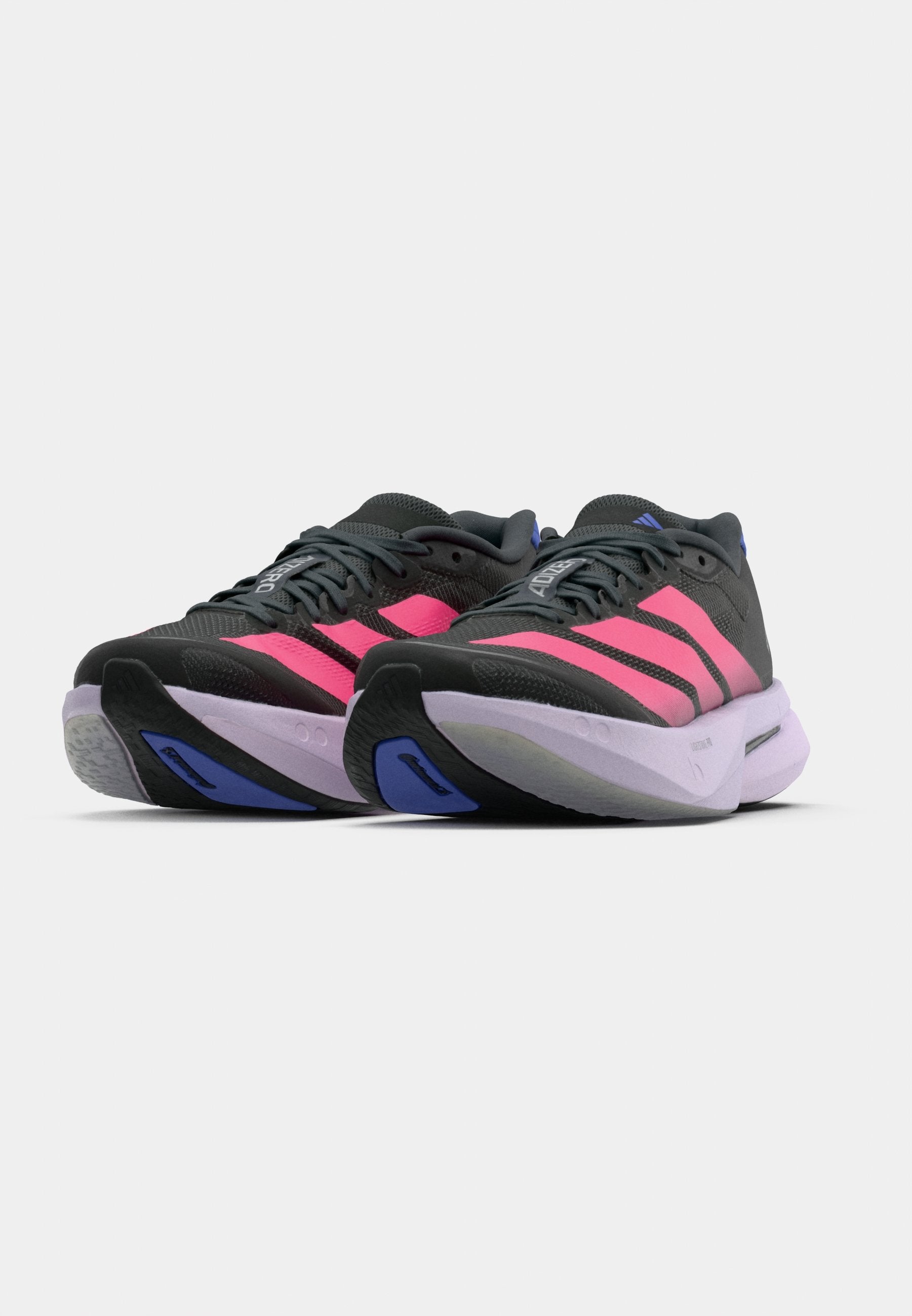 ADIZERO BOSTON - Road running shoes - core black/lucid pink/cobalt blue
