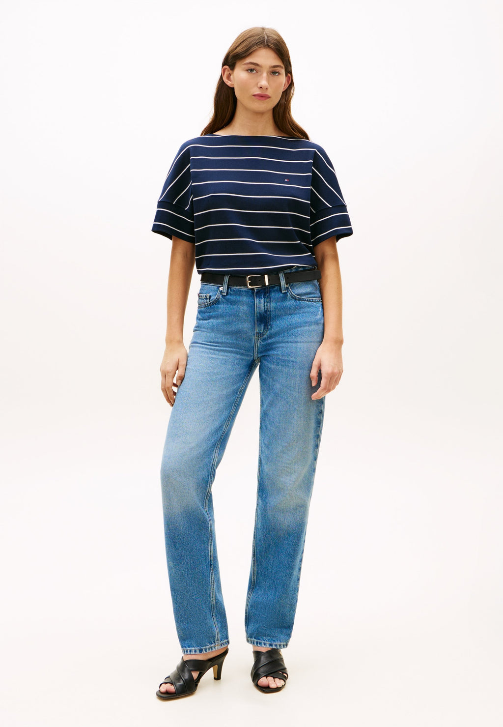 تي شيرت BOAT NECK GROWN-ON SLEEVE - تي شيرت مطبوع - ليلي داكن/إكر