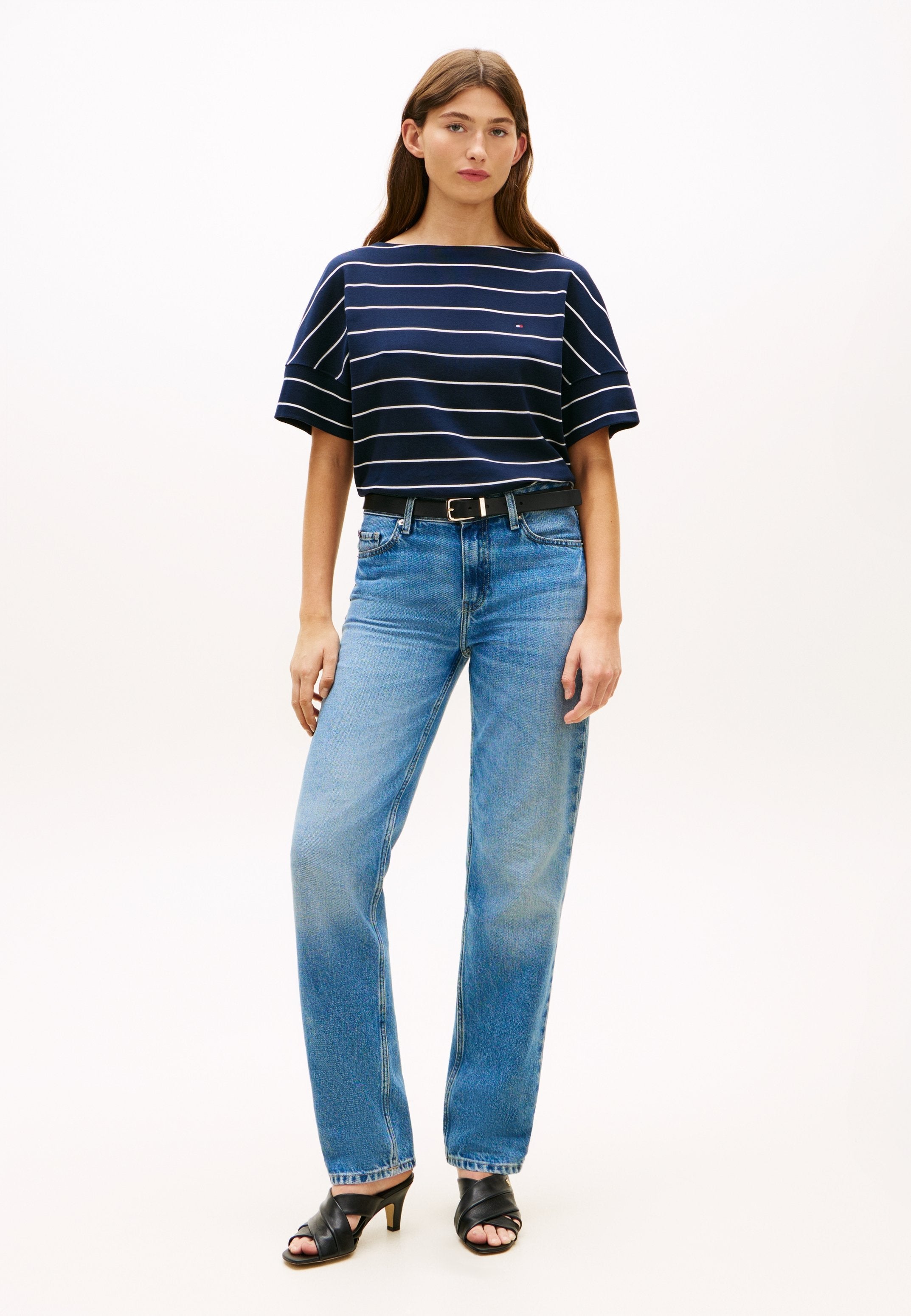 تي شيرت BOAT NECK GROWN-ON SLEEVE - تي شيرت مطبوع - ليلي داكن/إكر