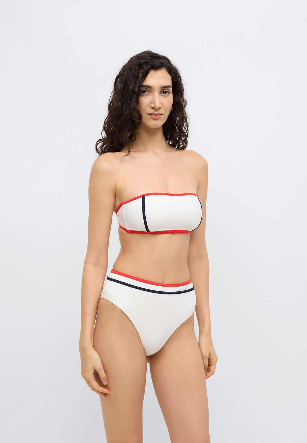 CLASSIC HIGH RISE CHEEKY BIKINI BOTTOMS - Bikini bottoms - ecru