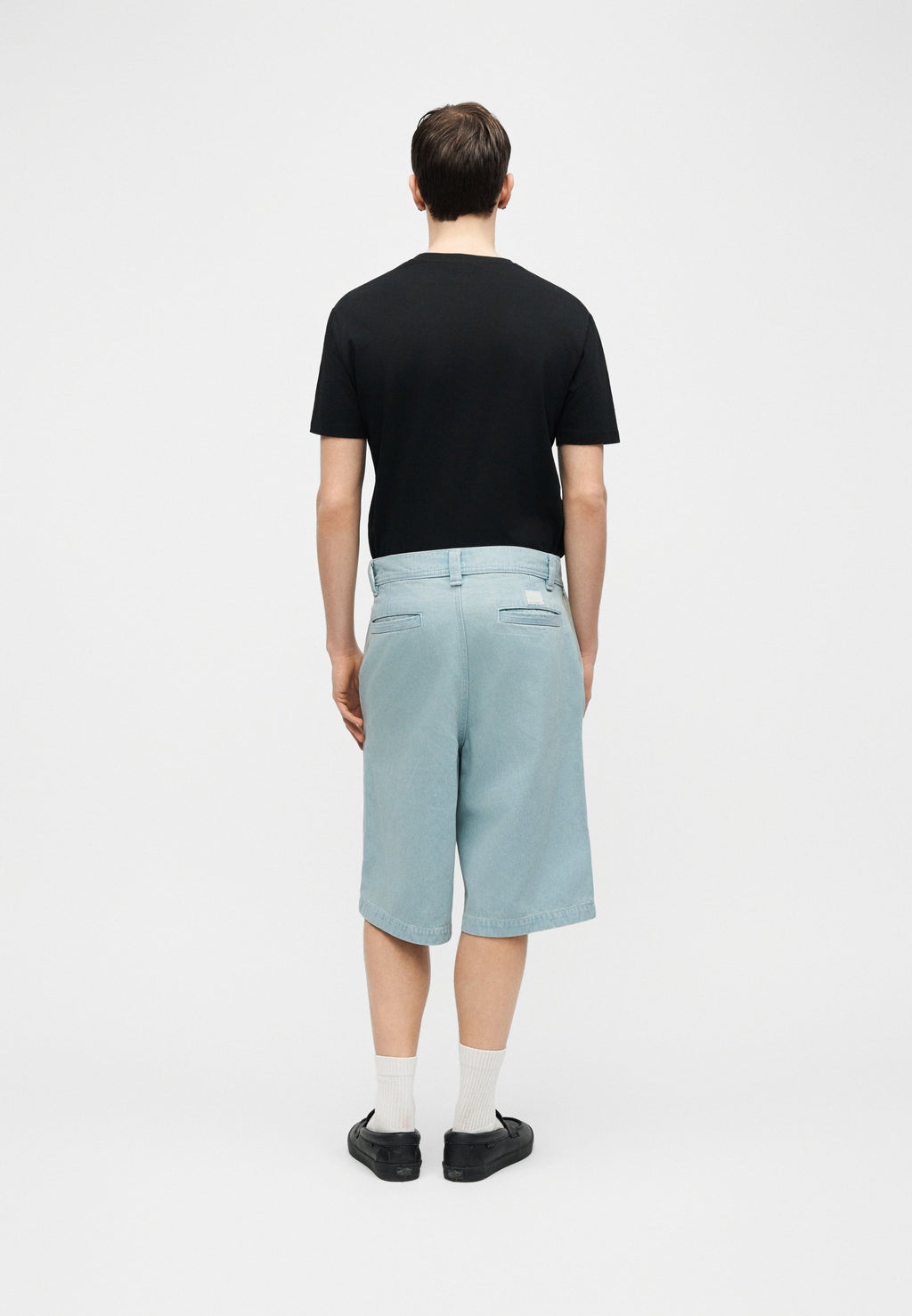 AUTHENTIC BAGGY - Denim shorts - light-blue denim