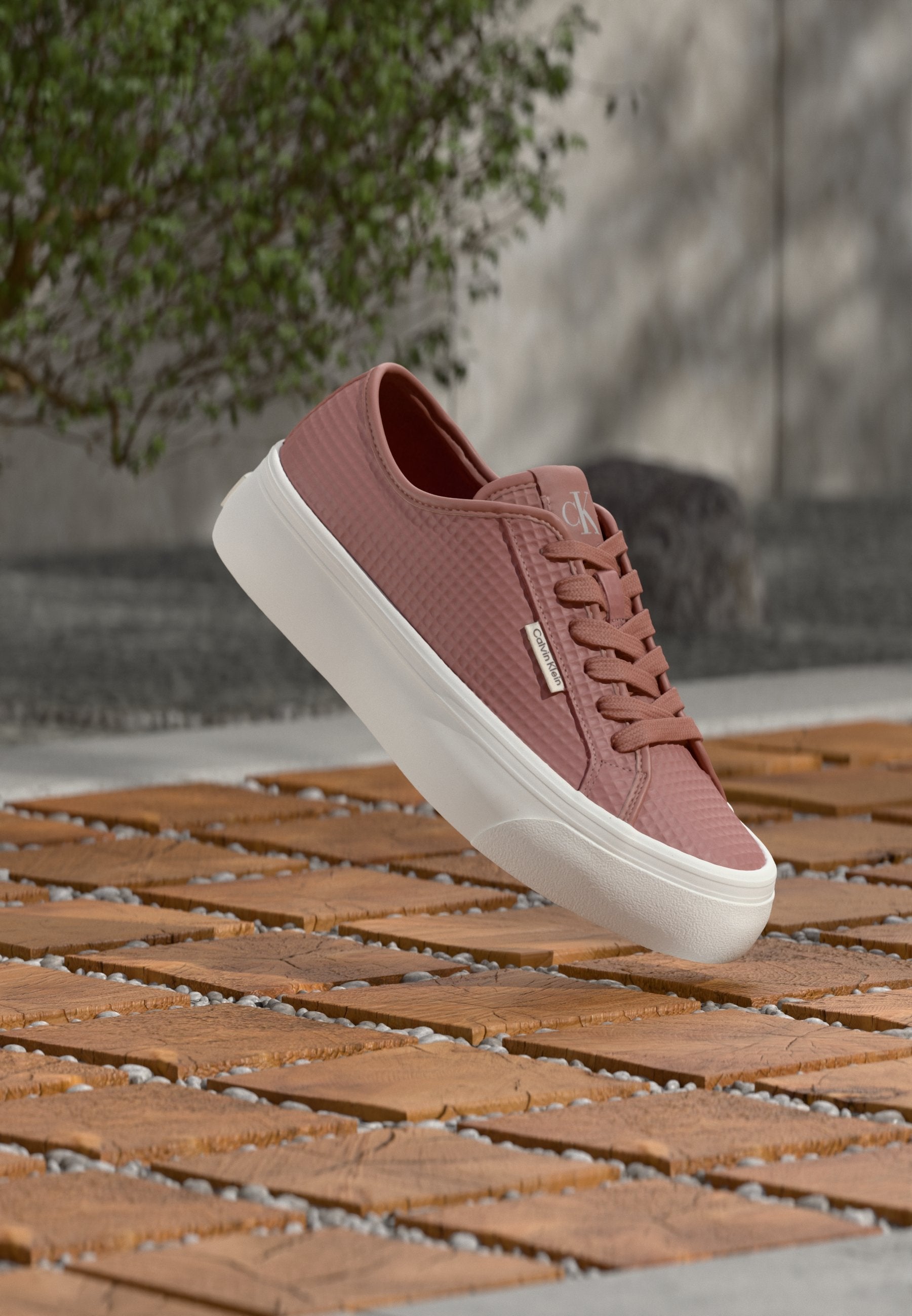 LACE UP - Trainers - blush