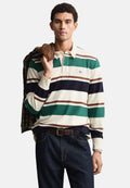 STRIPED HEAVY RUGGER - Long sleeved top - cream