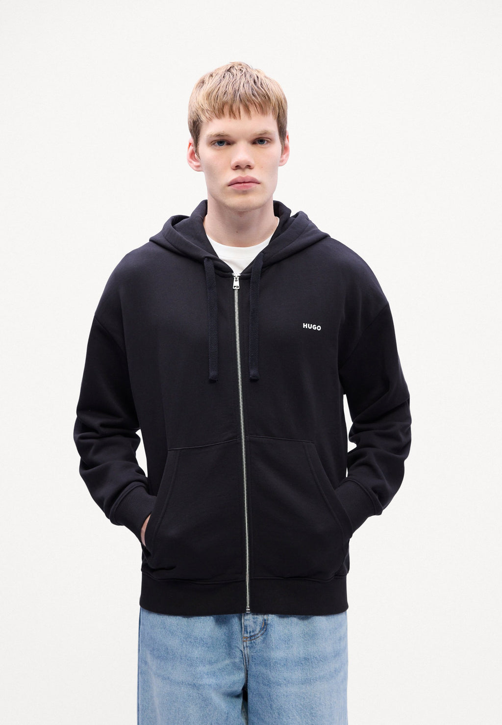 DAPO ZIP - Zip-up sweatshirt - black
