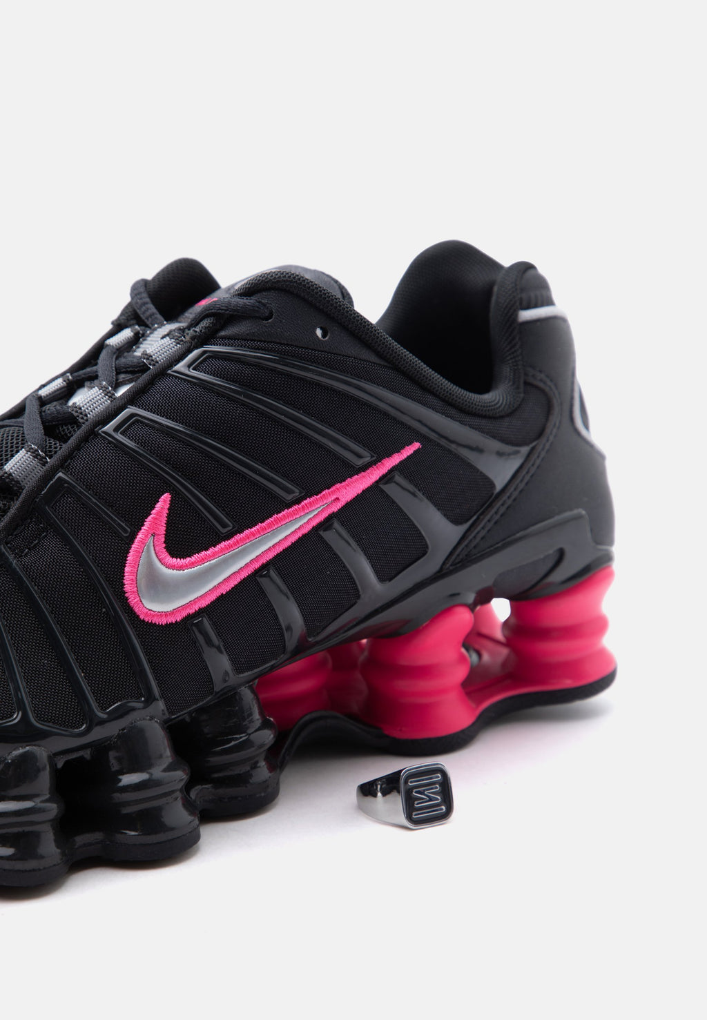 SHOX TL ICE - Spor Ayakkabı - off noir/metalik gümüş rengi/hyper pembe