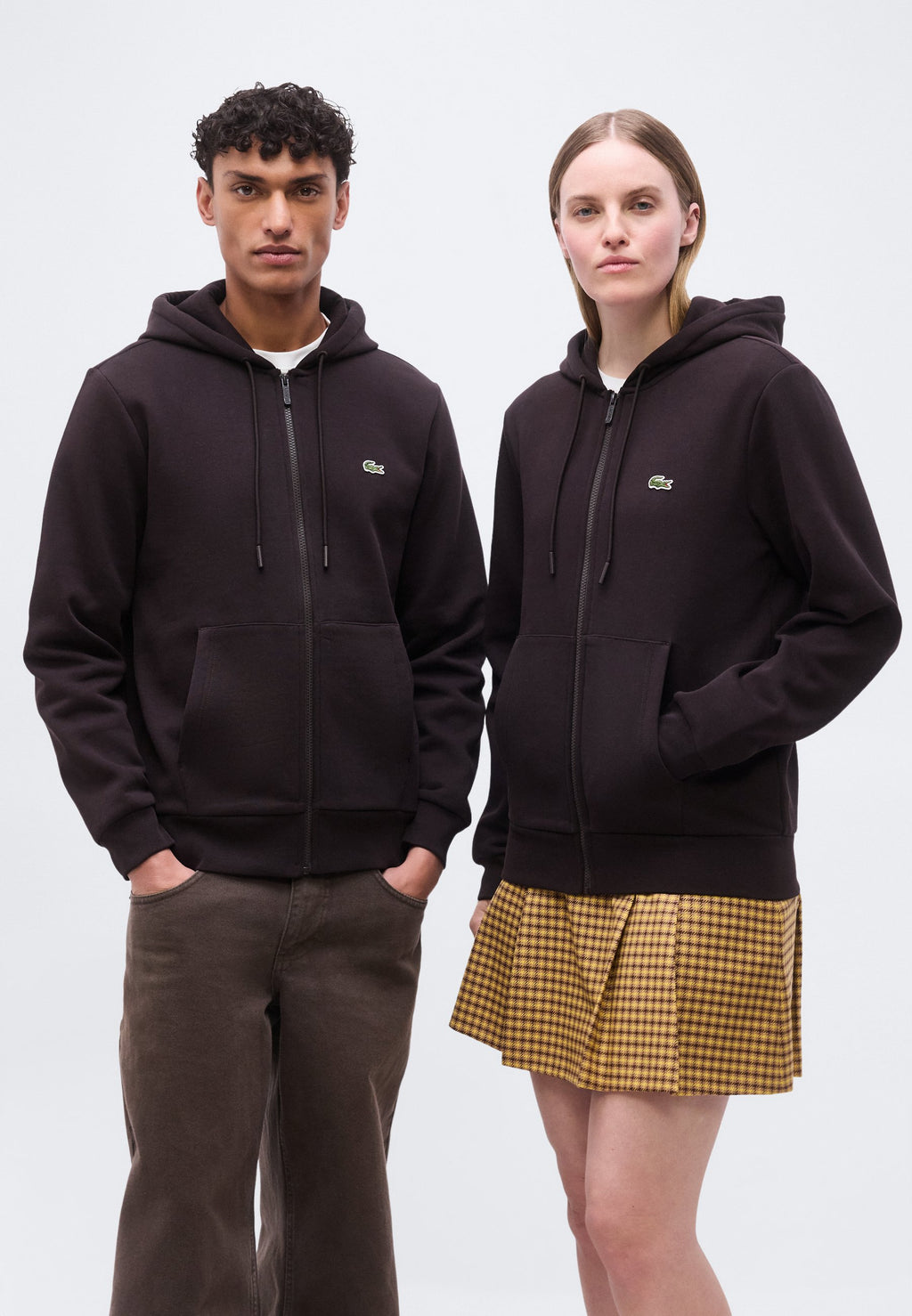 Zip-up sweatshirt - dark brown
