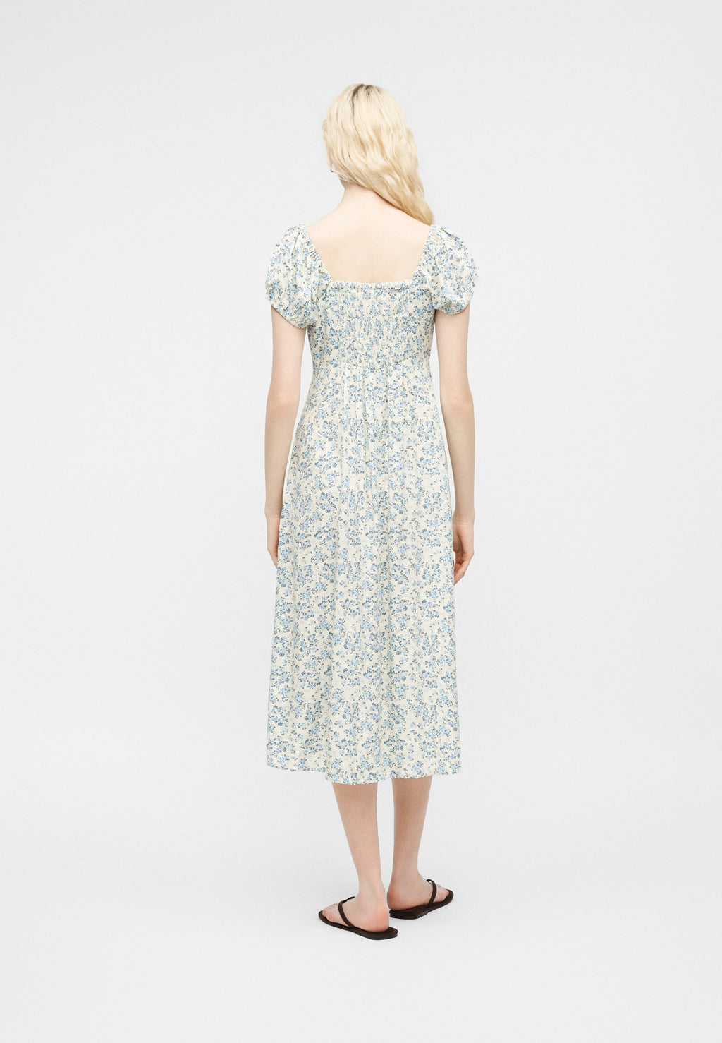TIE PUFF MAXI - Day dress - blue
