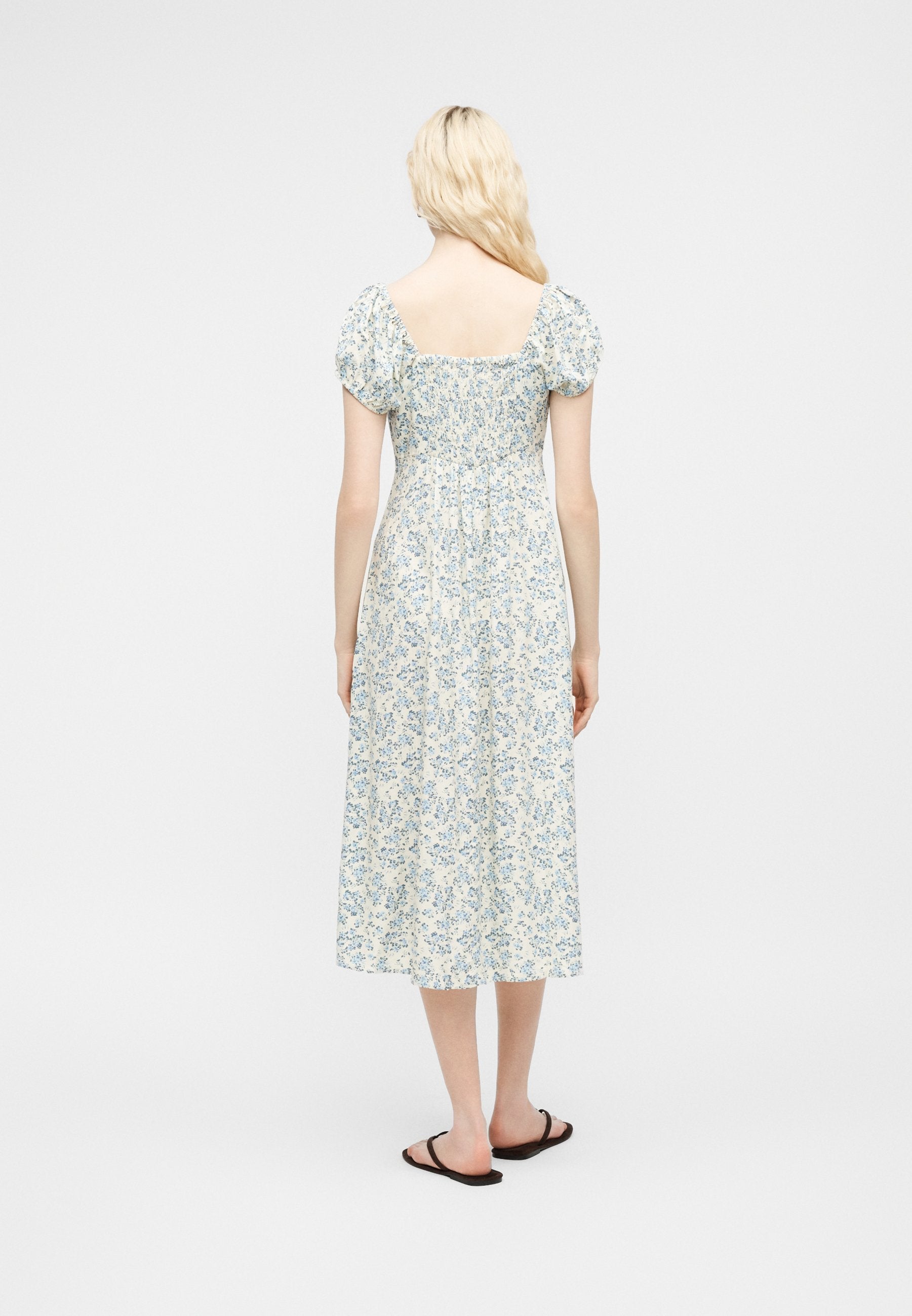 TIE PUFF MAXI - Day dress - blue