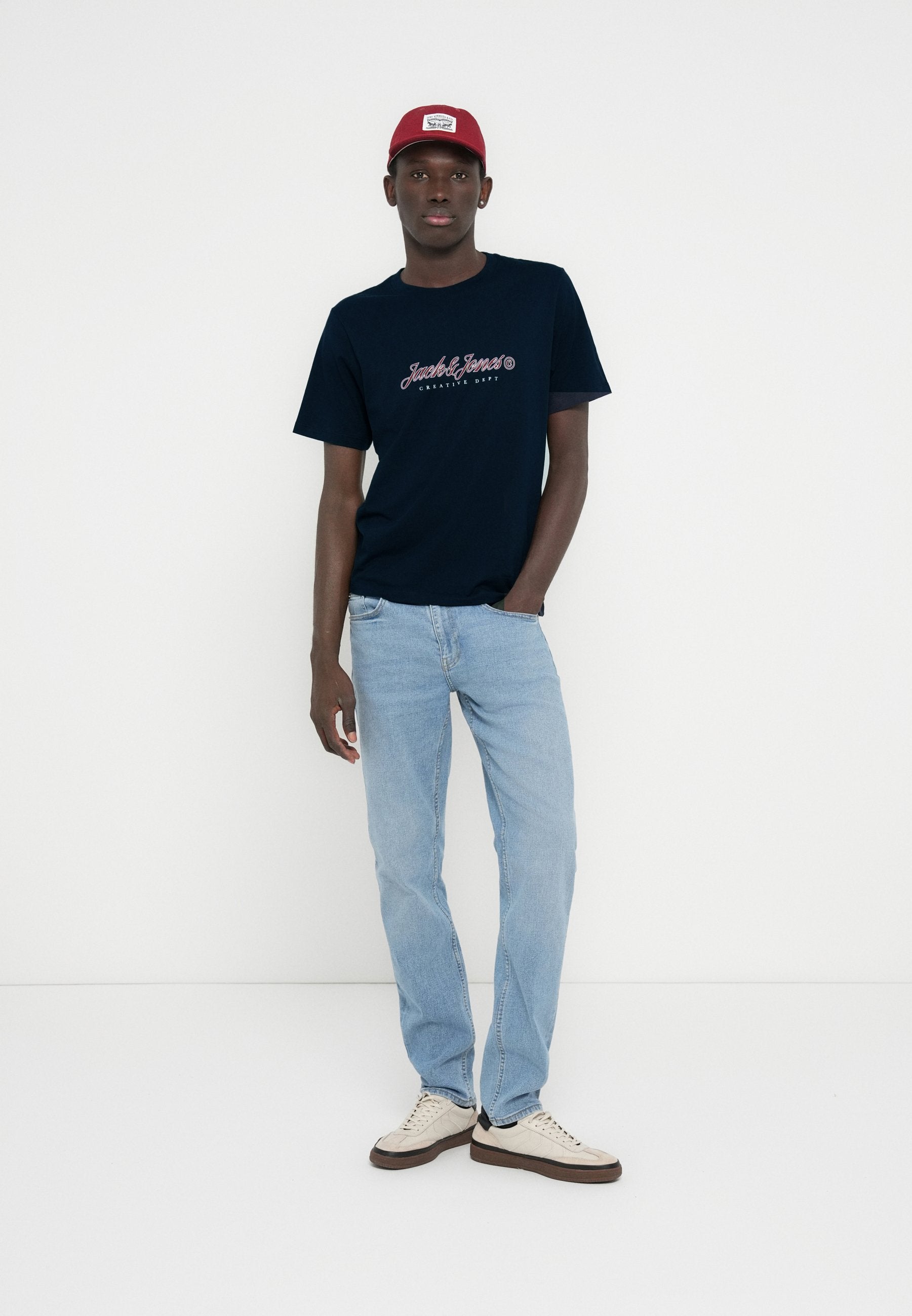 JORMONTAUK TYPE FRONT TEE - Print T-shirt - sky captain