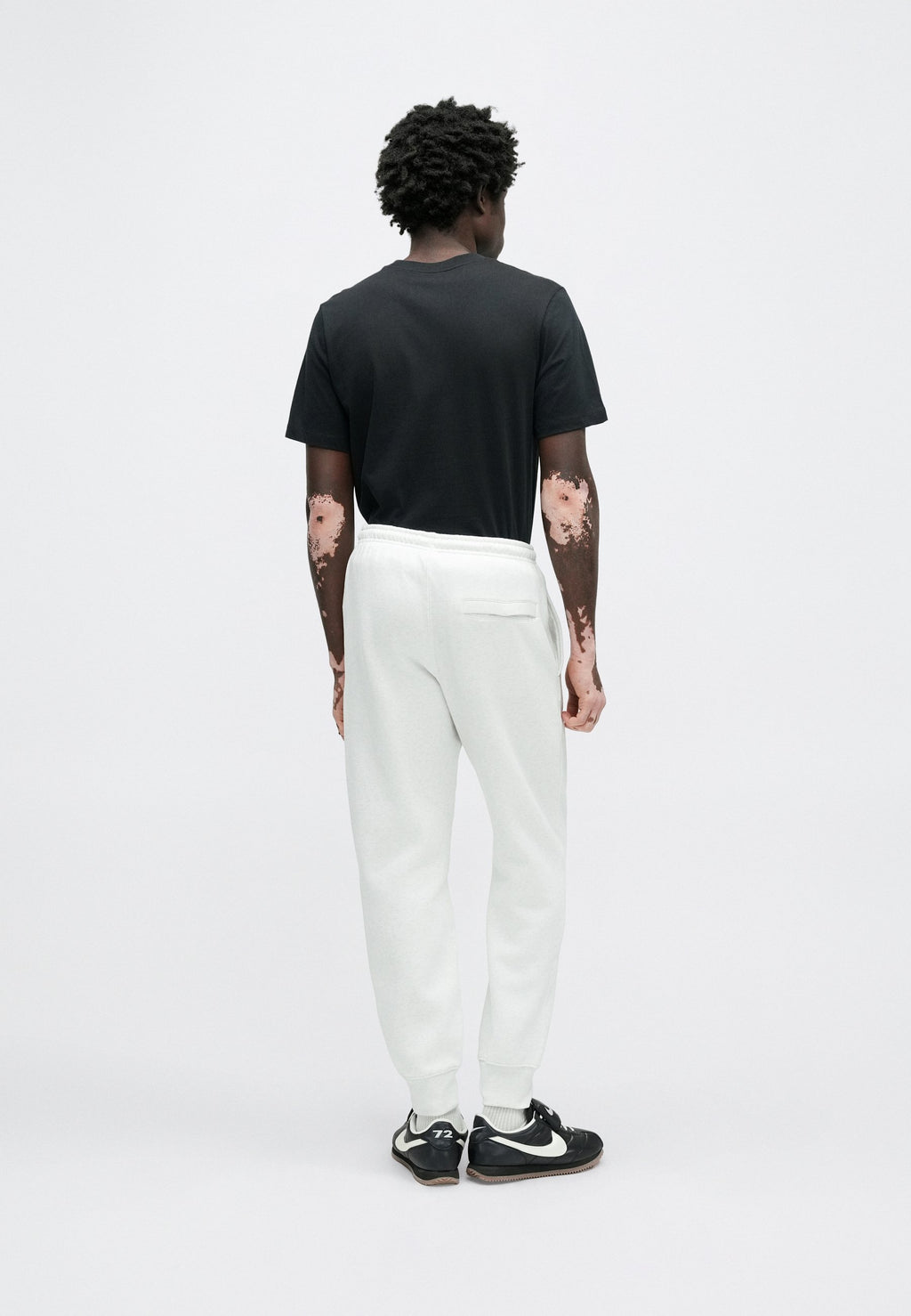 Tracksuit bottoms - birch heather/white