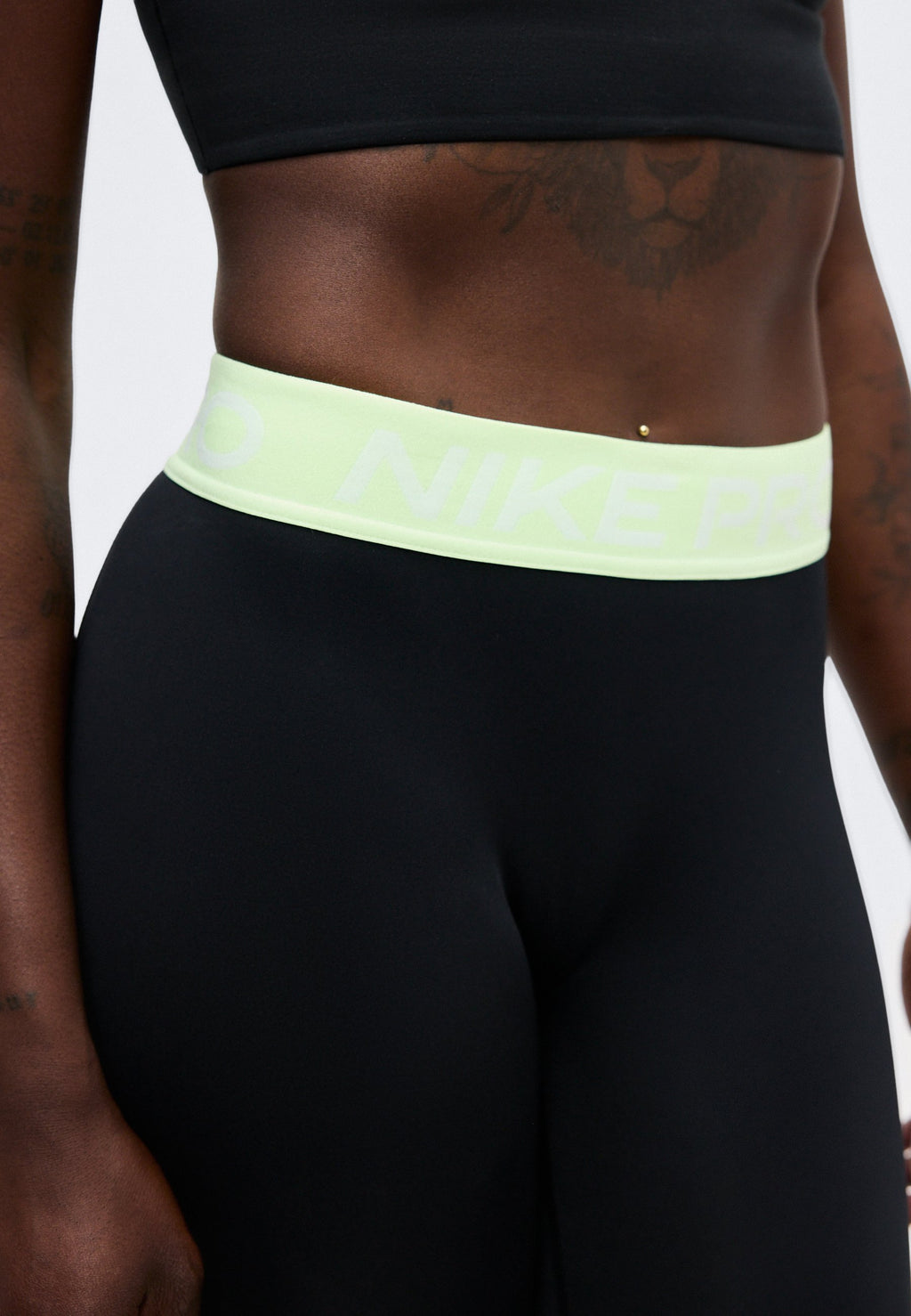 365 TIGHT - Leggings - black/barely volt/white