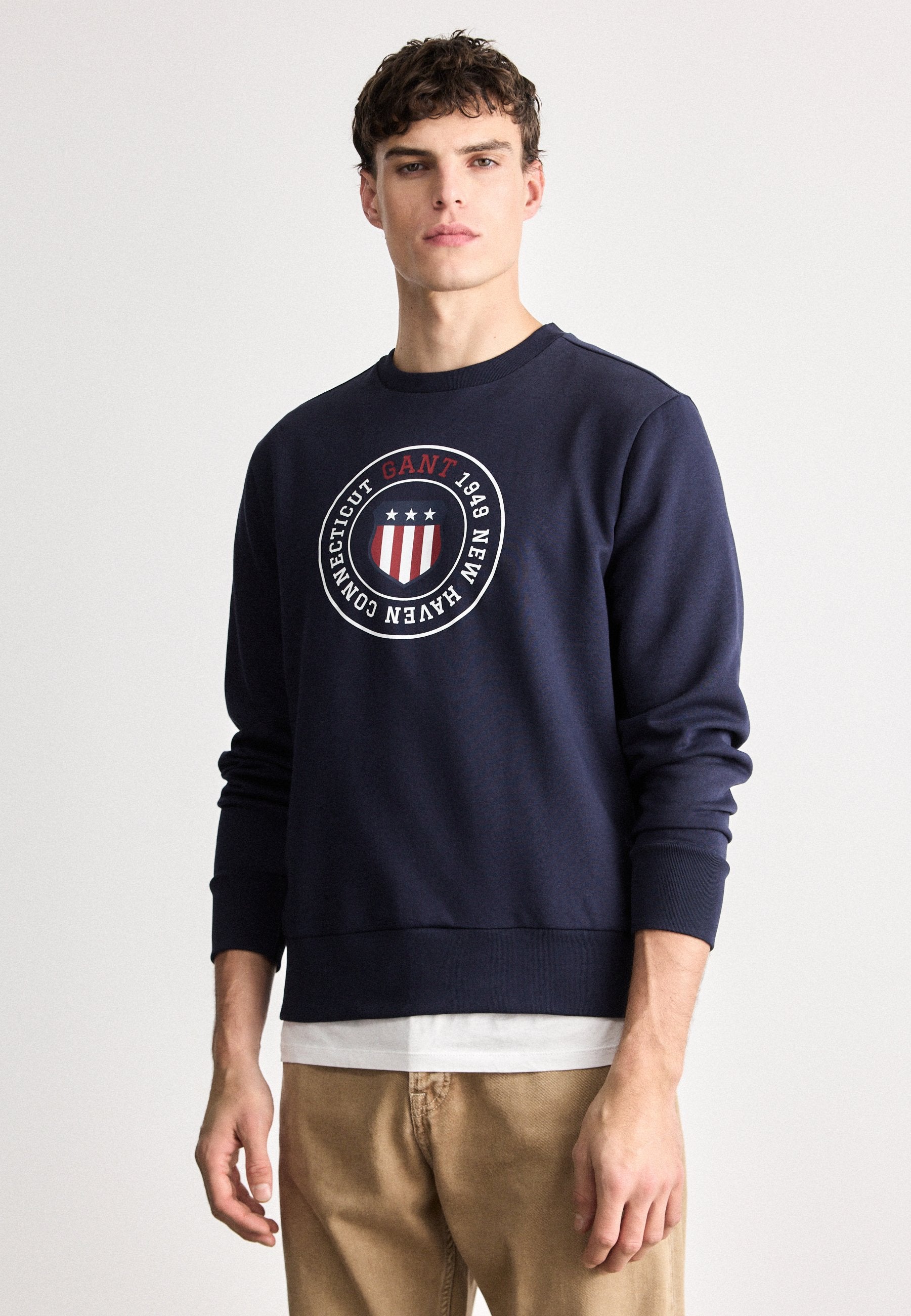 GRAPHIC C NECK - Sweatshirt - evening blue
