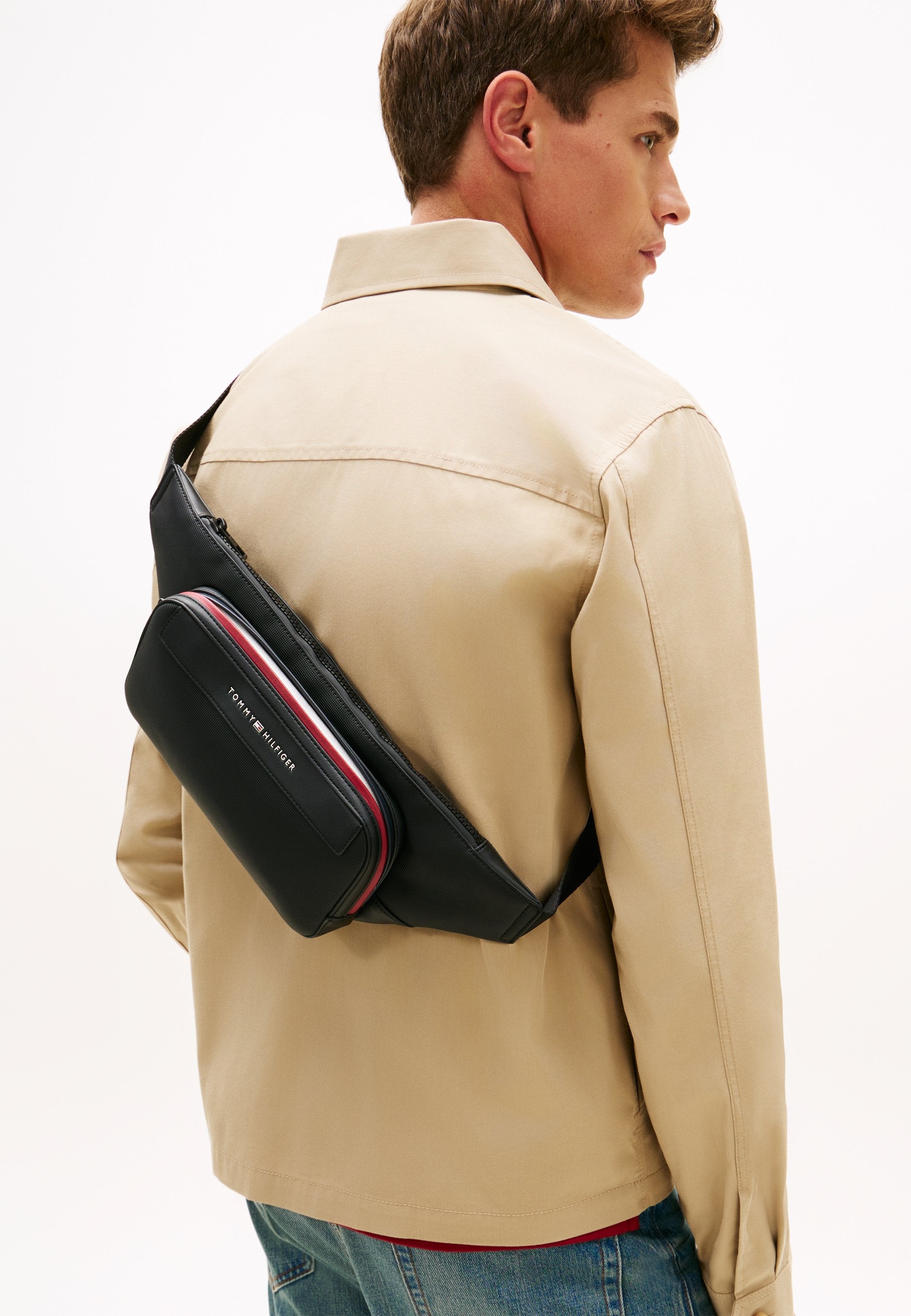 METAL LOGO BUM BAG - Bum bag - black