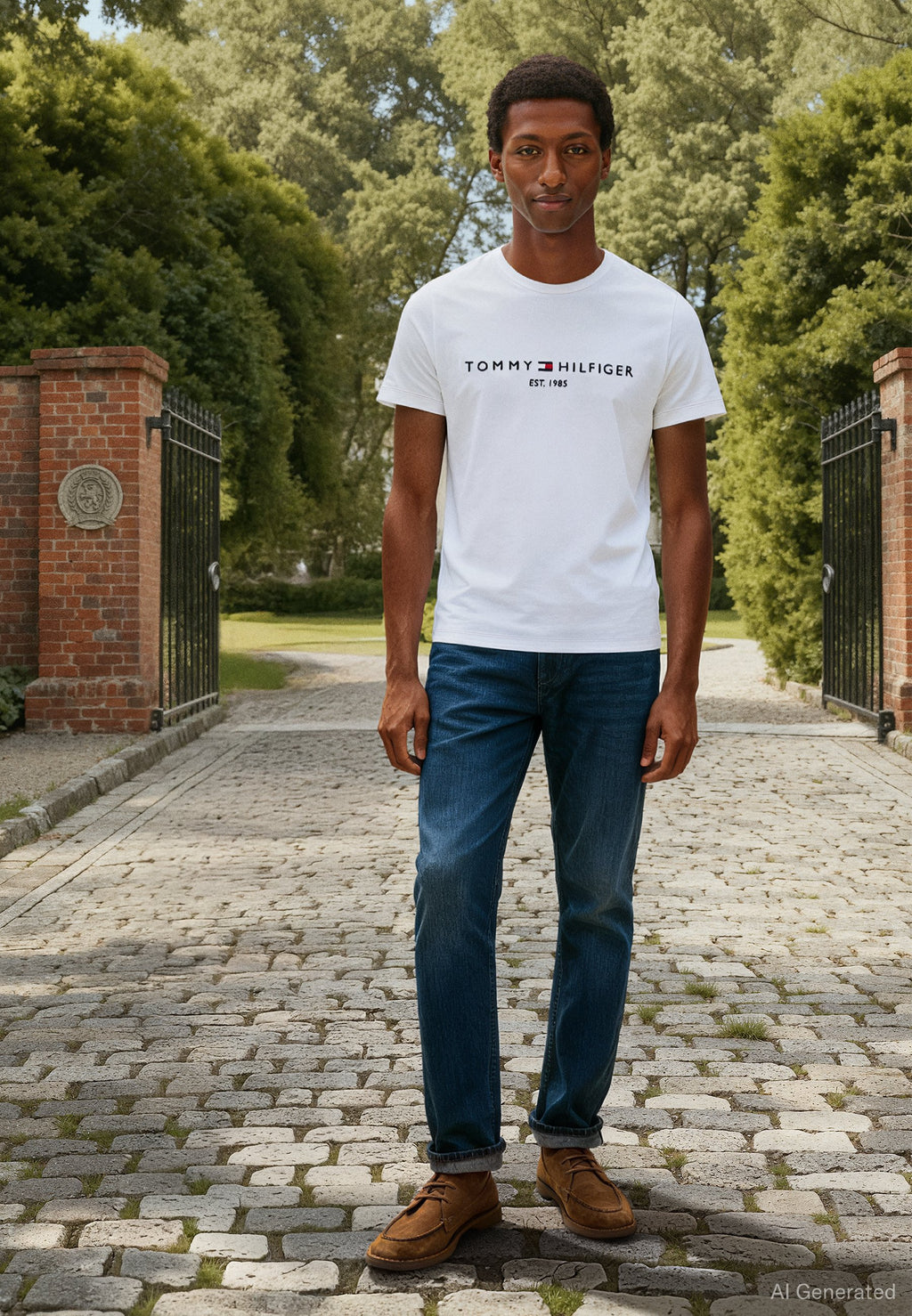 CORE LOGO TEE - Print T-shirt - white