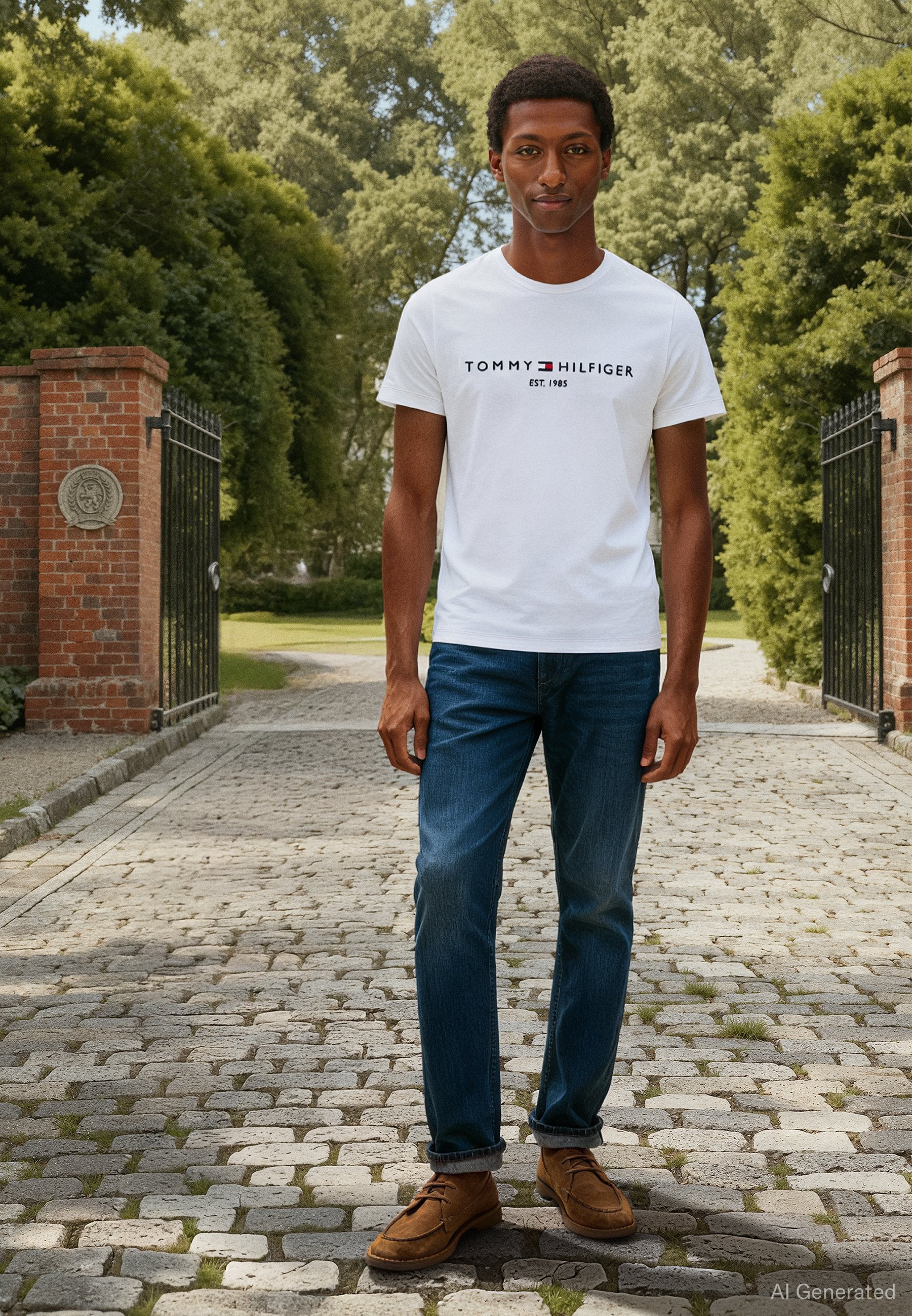 CORE LOGO TEE - Print T-shirt - white