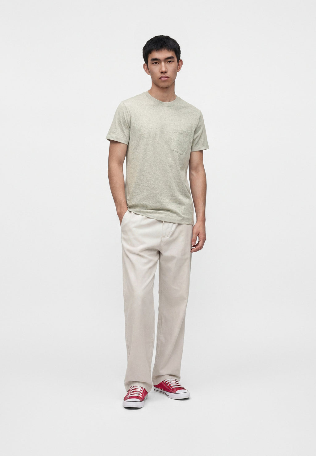 EVERYDAY POCKET TEE - Basic T-shirt - grey