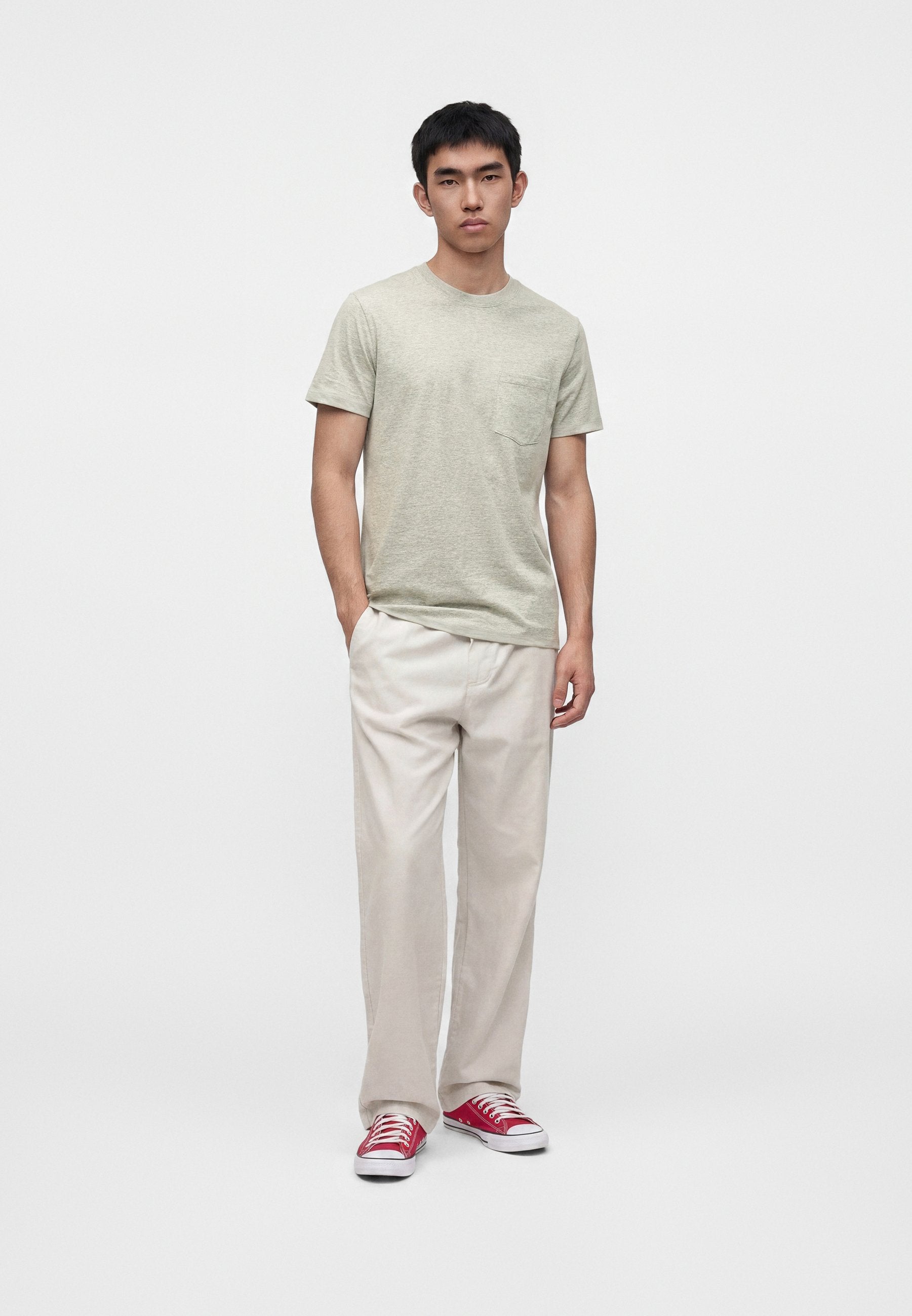EVERYDAY POCKET TEE - Basic T-shirt - grey