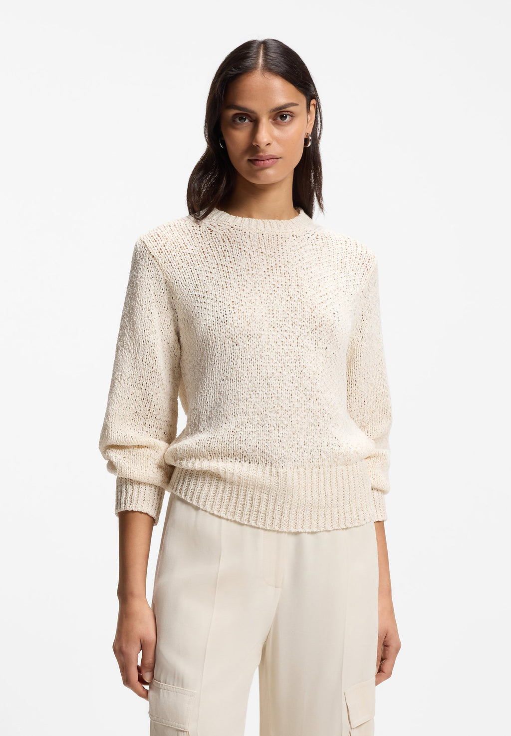 FIBISCUS - Jumper - open white