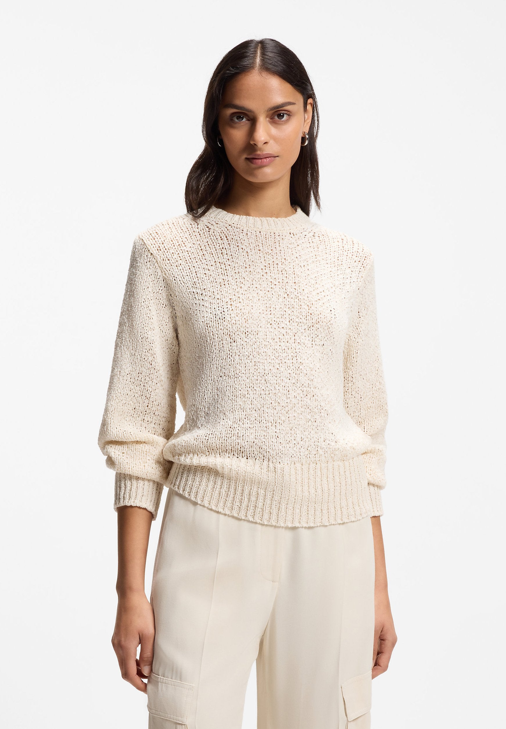 FIBISCUS - Jumper - open white