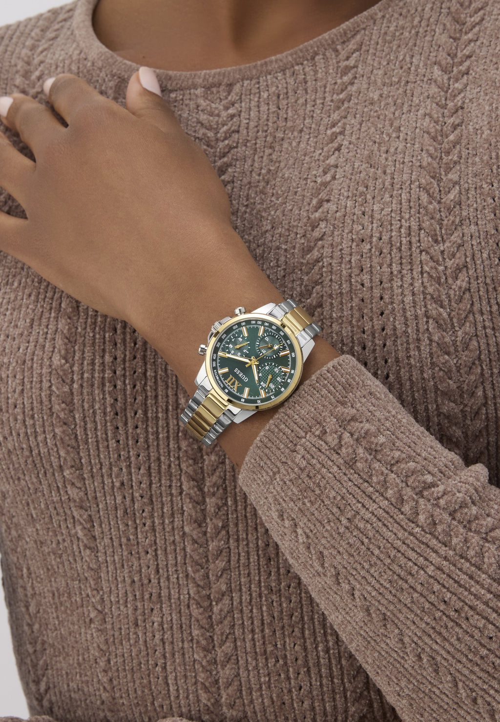 BAILEY - Chronograph watch - silver and green
